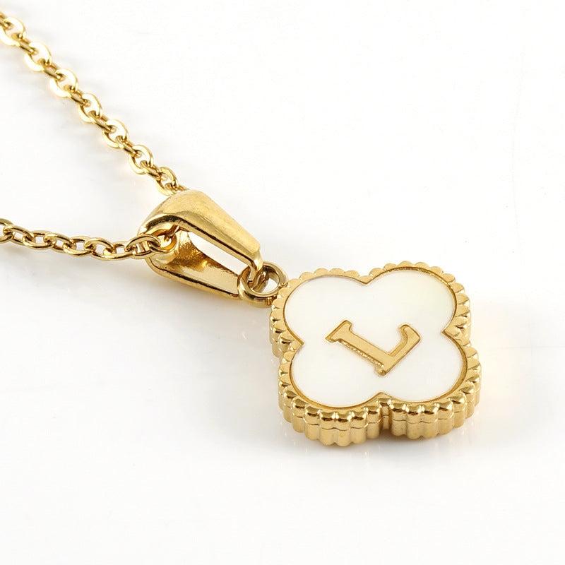 Clover Initial Necklace Product Image