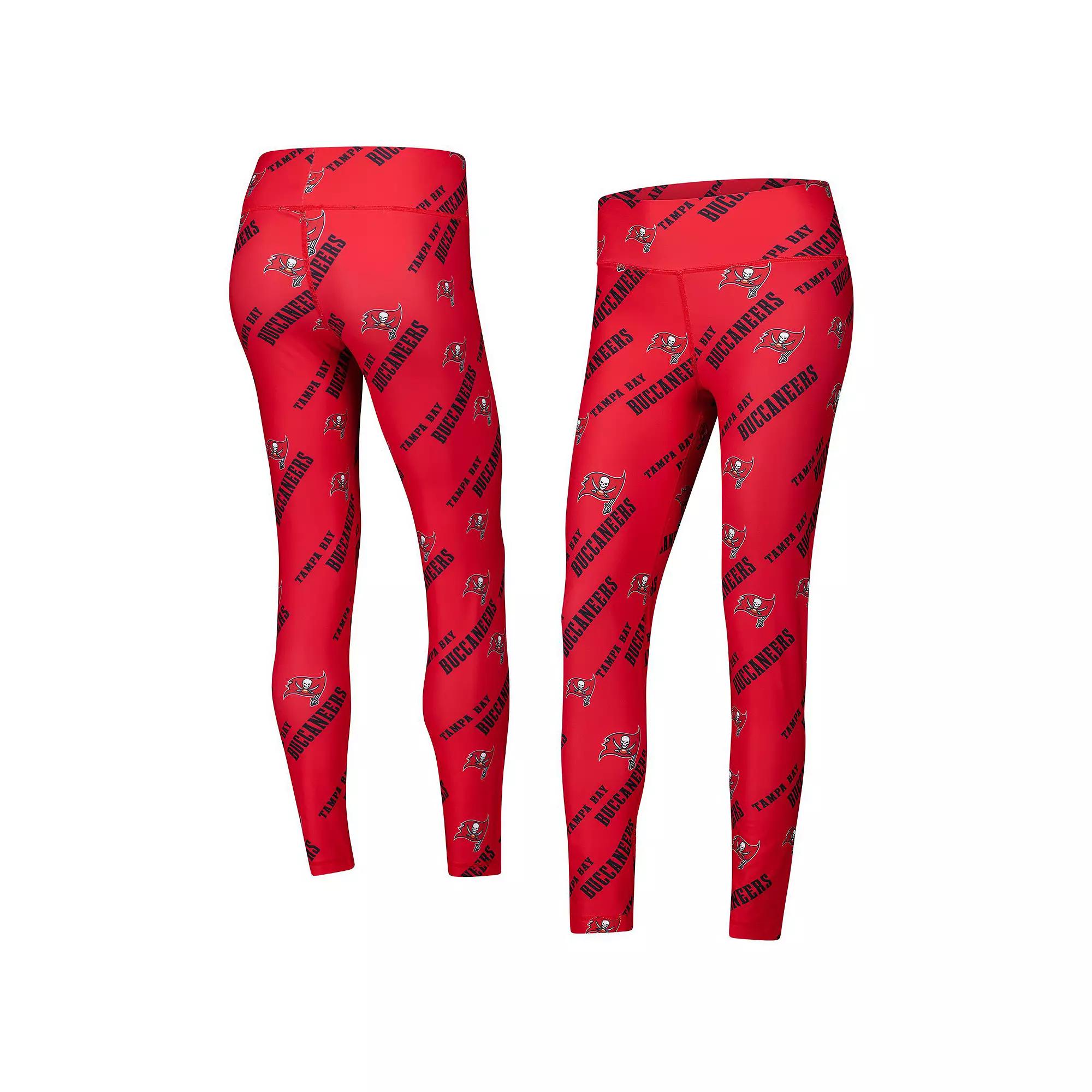 Women's Concepts Sport Red Tampa Bay Buccaneers Breakthrough Allover Print Knit Leggings,  Product Image