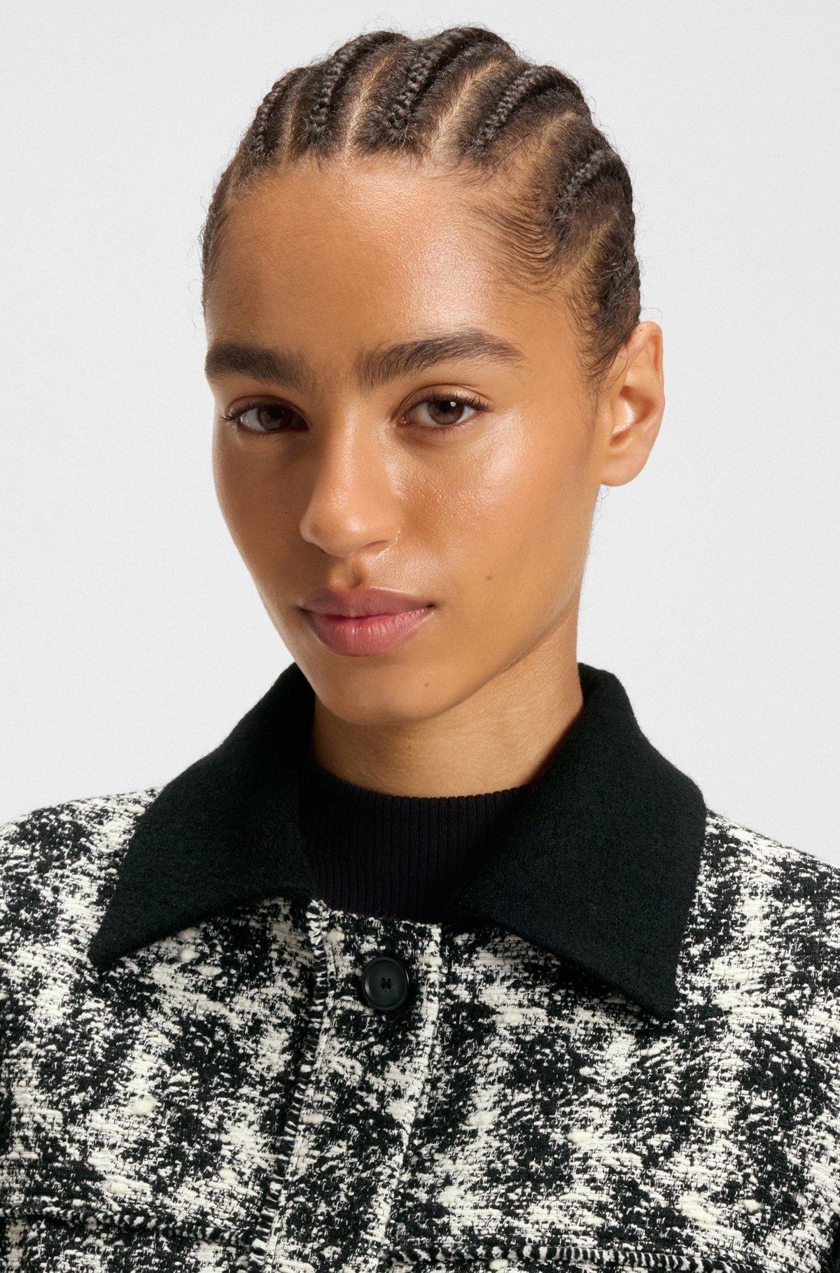 Regular-fit jacket in patterned feather tweed Product Image