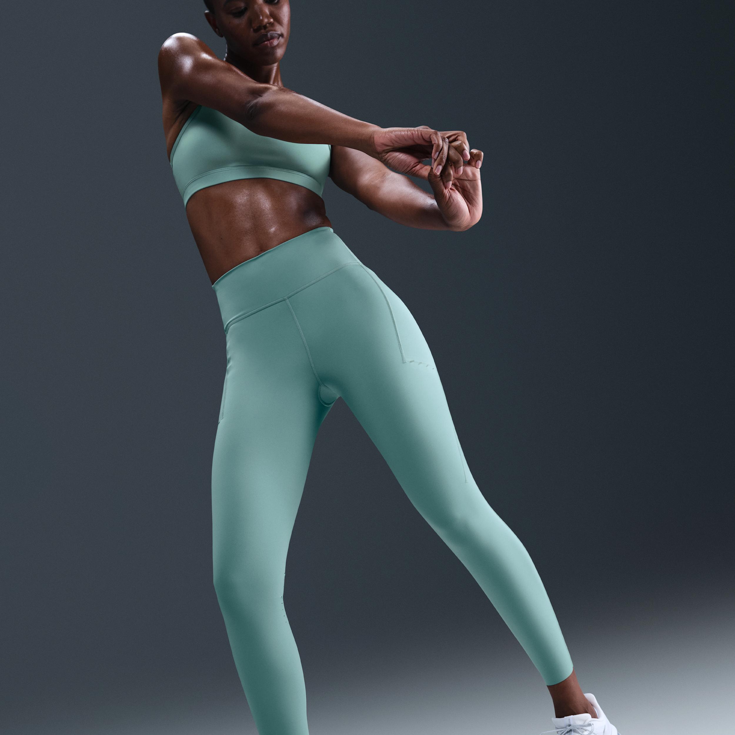 Nike Womens Swift High-Waisted 7/8 Running Leggings with Pockets | HJ2252-675 Product Image