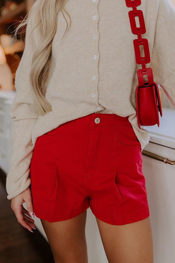 The Josie High Waist Pleated Shorts Product Image