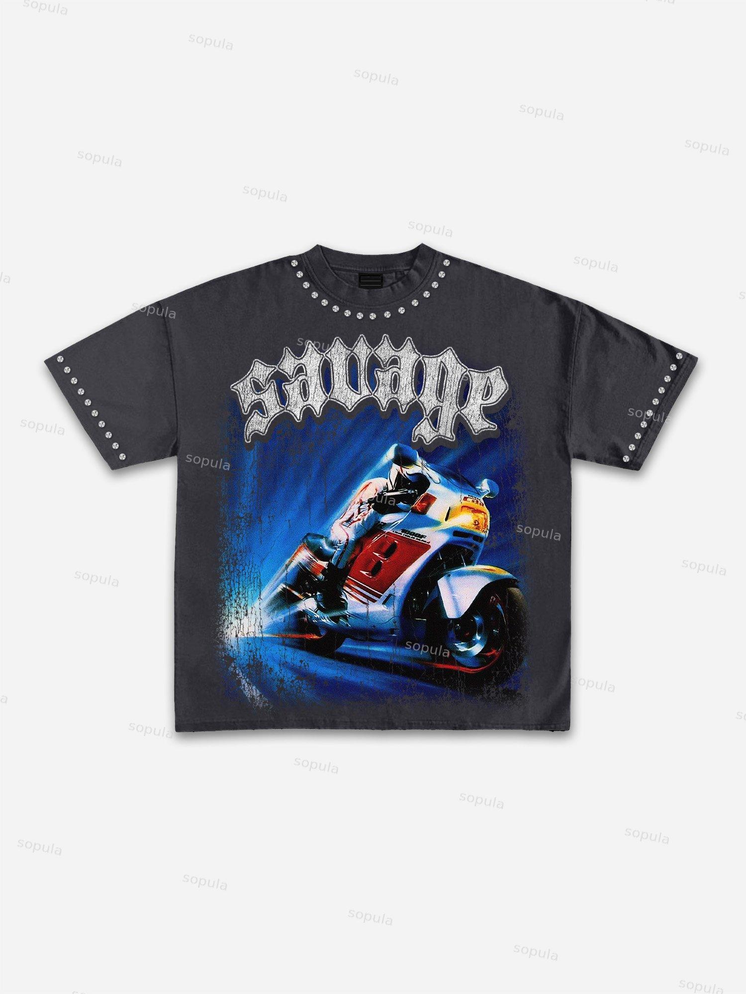 Savage Racing Graphic Cotton T-shirt Product Image
