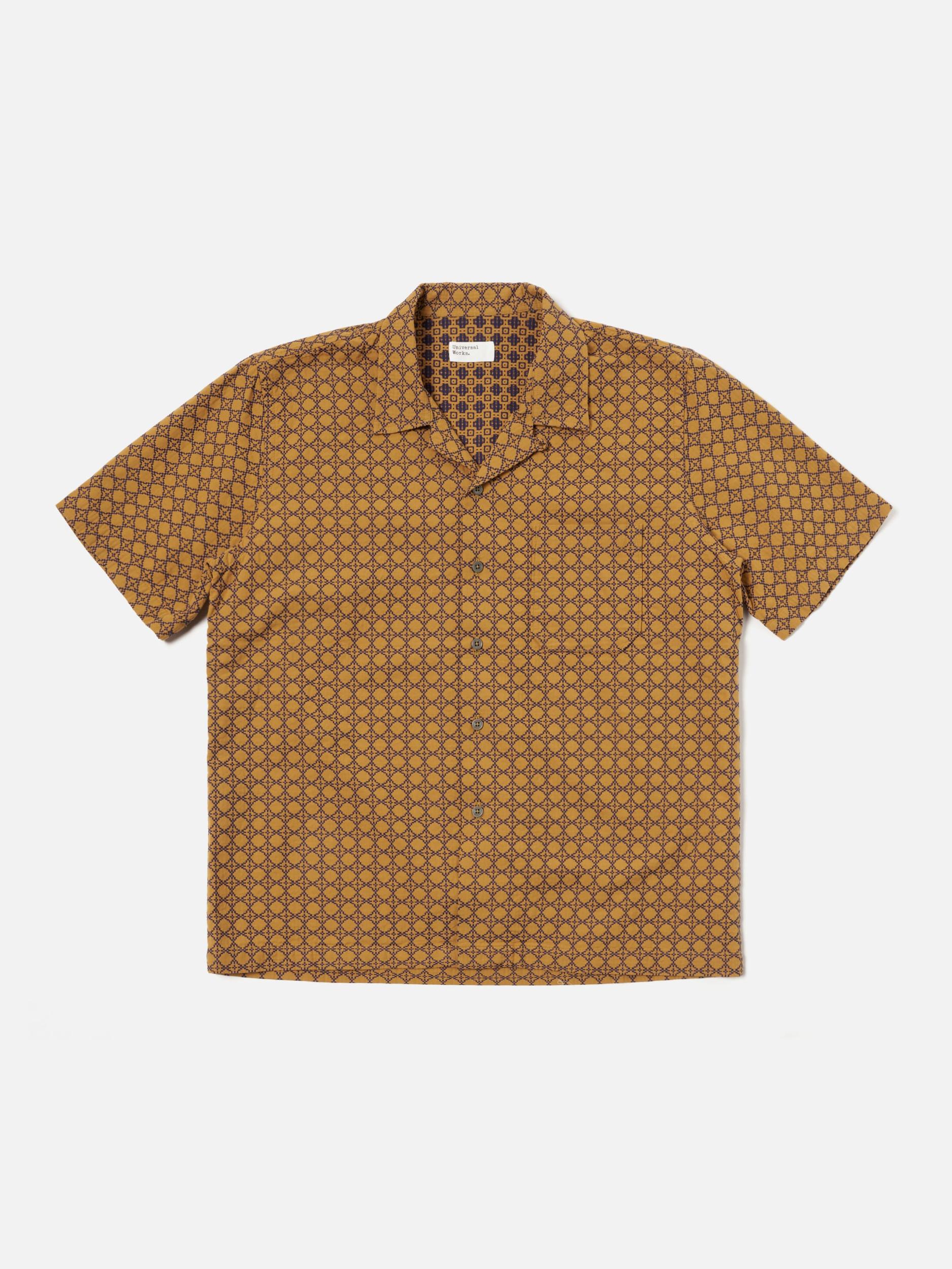 Gold/Navy Rhodes Cotton Road Shirt Product Image