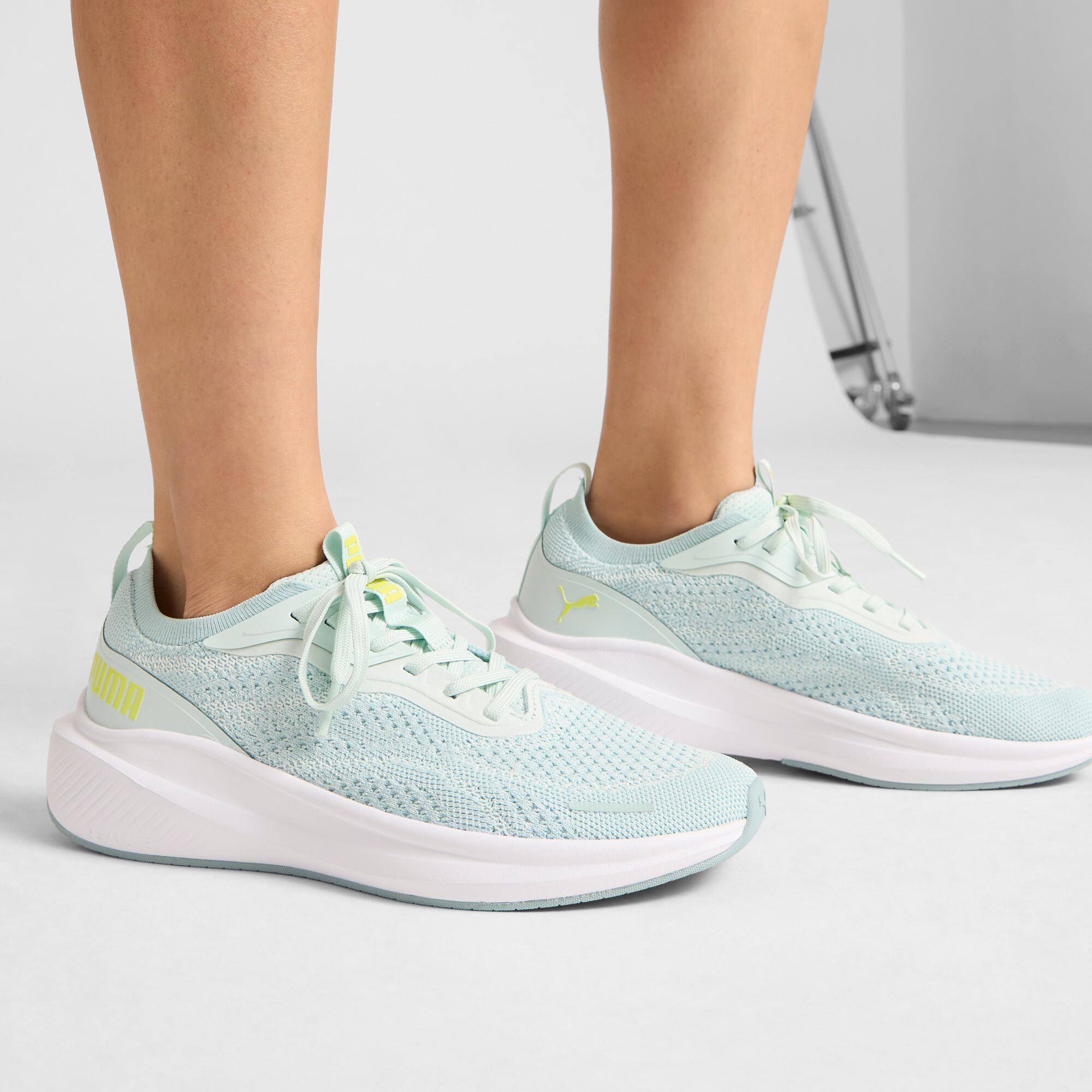 PUMA Skyrocket Lite Women's Running Shoes in Peaceful Blue/Lemon Sherbert Product Image