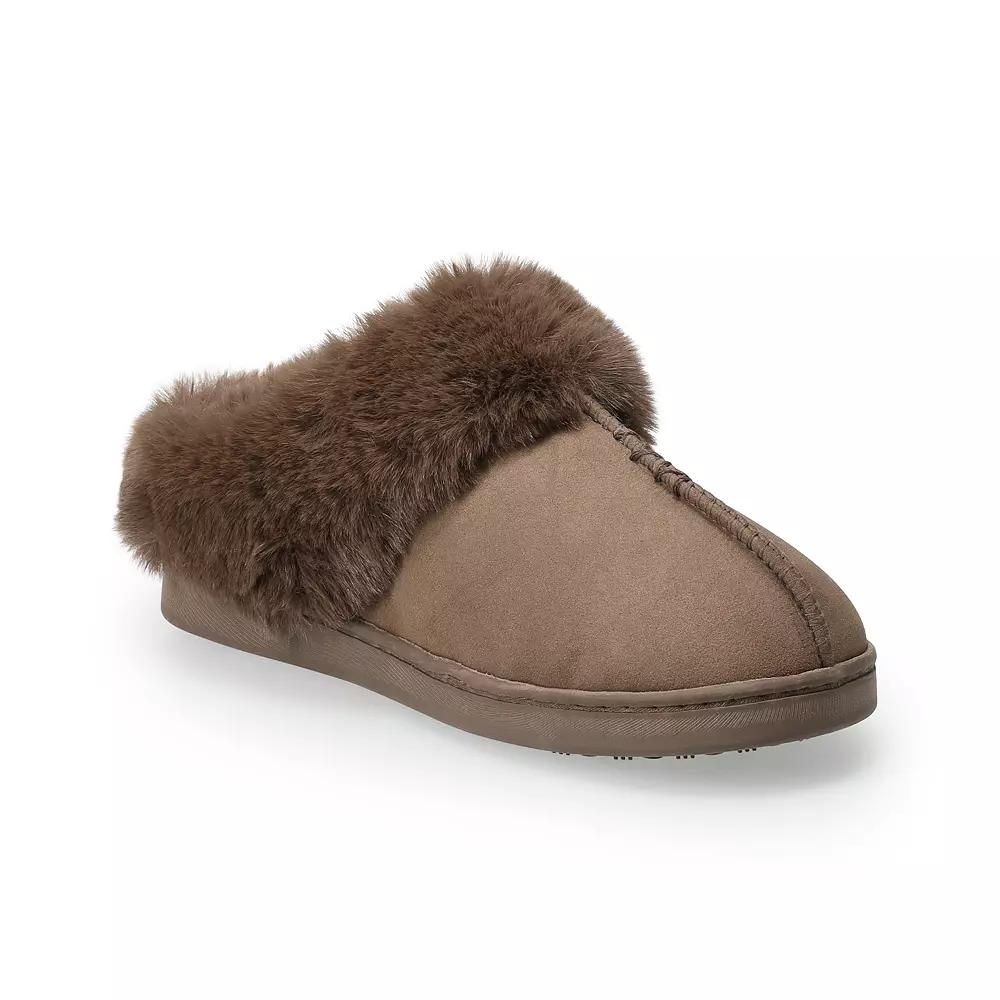LC Lauren Conrad Allis Faux Fur Cuff Clog Women's Slippers,  Product Image