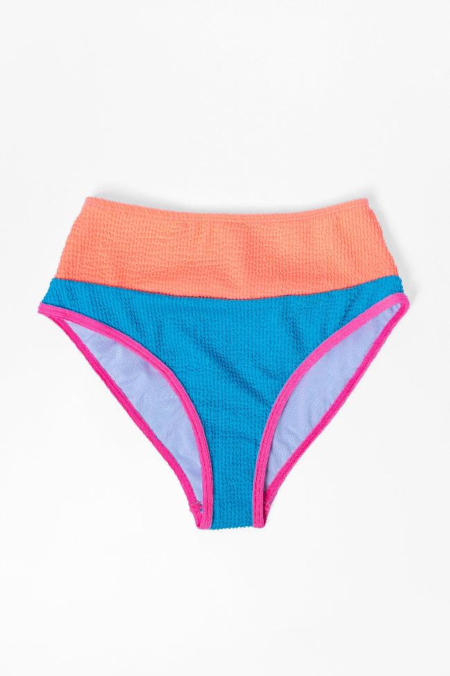 Do Not Disturb Blue Color Block Bikini Bottoms FINAL SALE Product Image