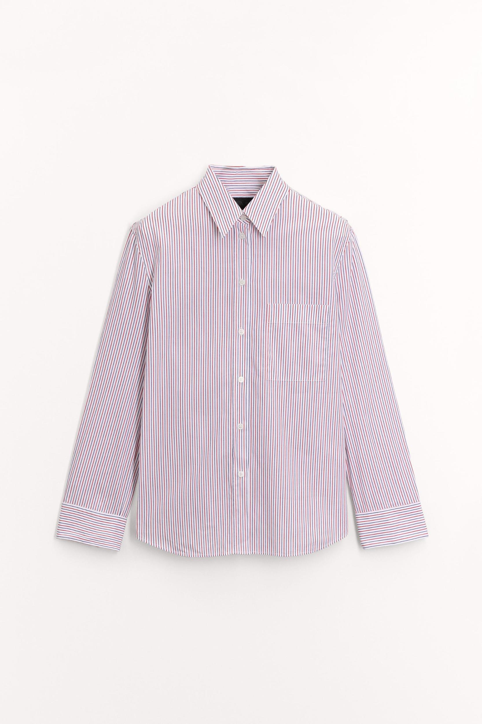 STRIPED POPLIN SHIRT ZW COLLECTION Product Image