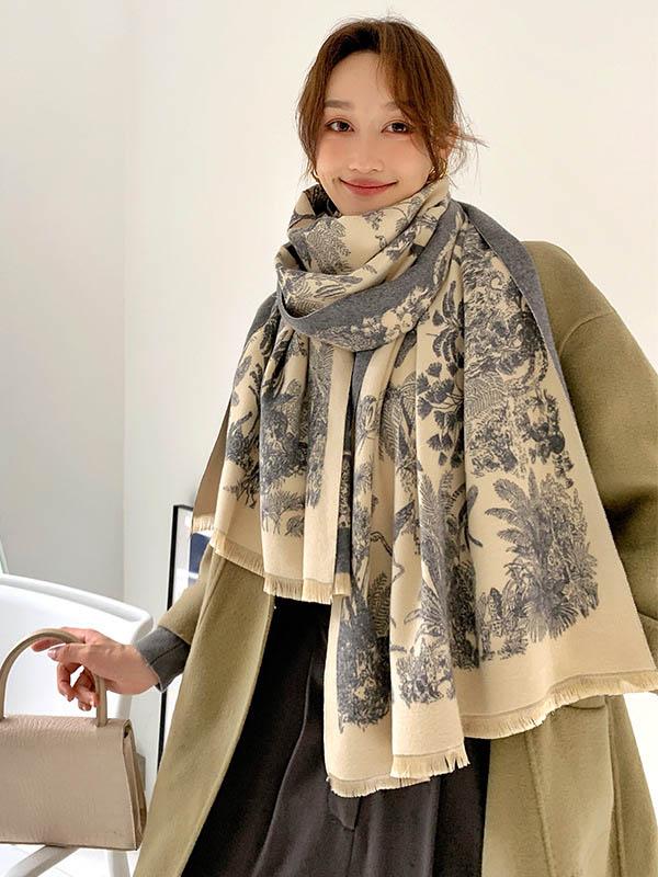 Imitation Cashmere Shawl Printed Warm Scarf Product Image