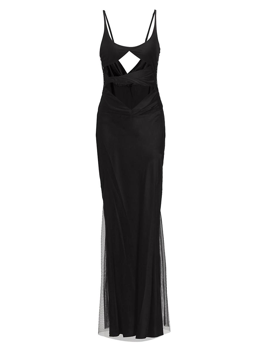 Womens Quinn Tull-Embellished Floor-Length Dress Product Image