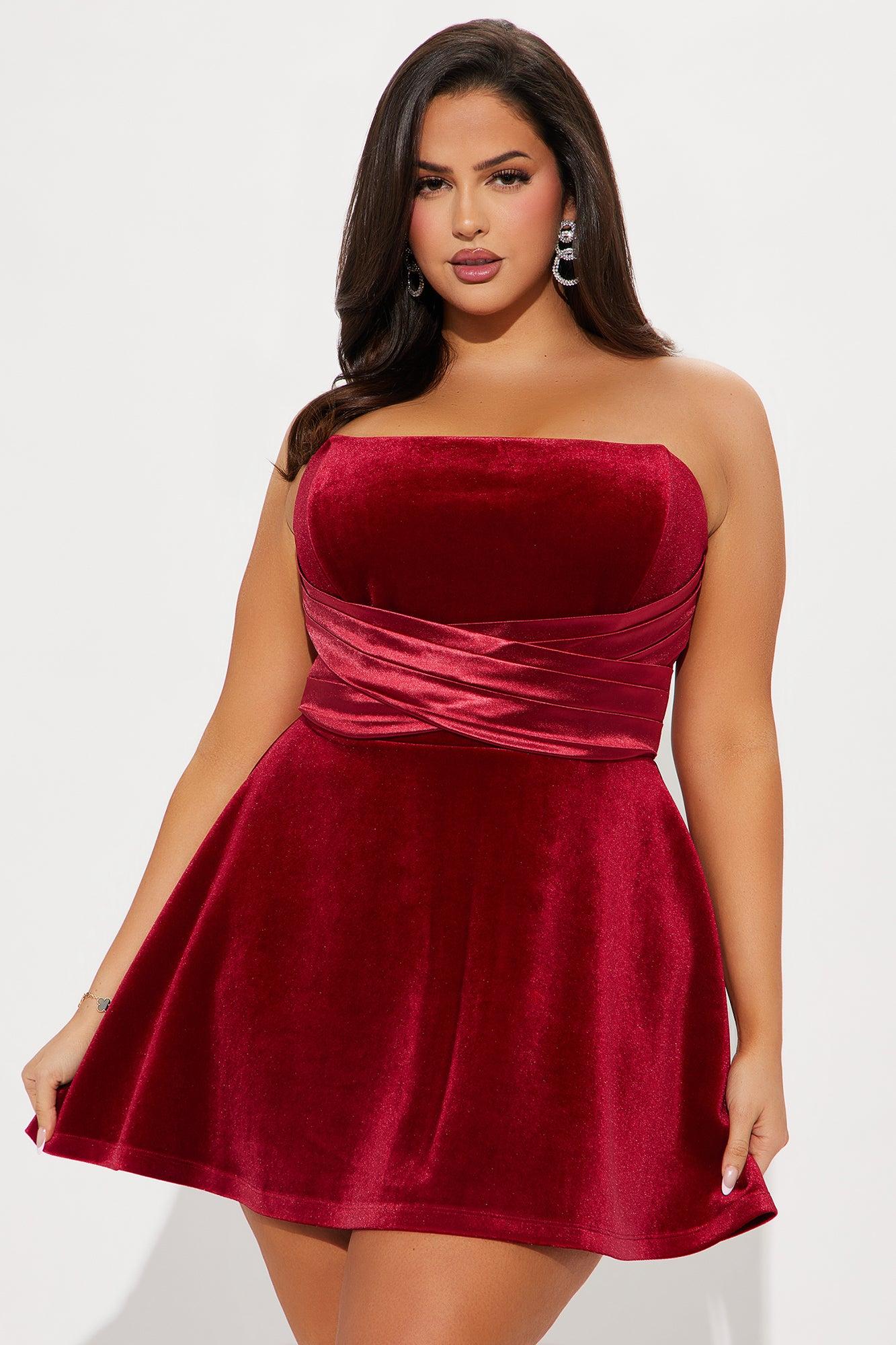 Sweet Like Red Velvet Mini Dress - Red Product Image