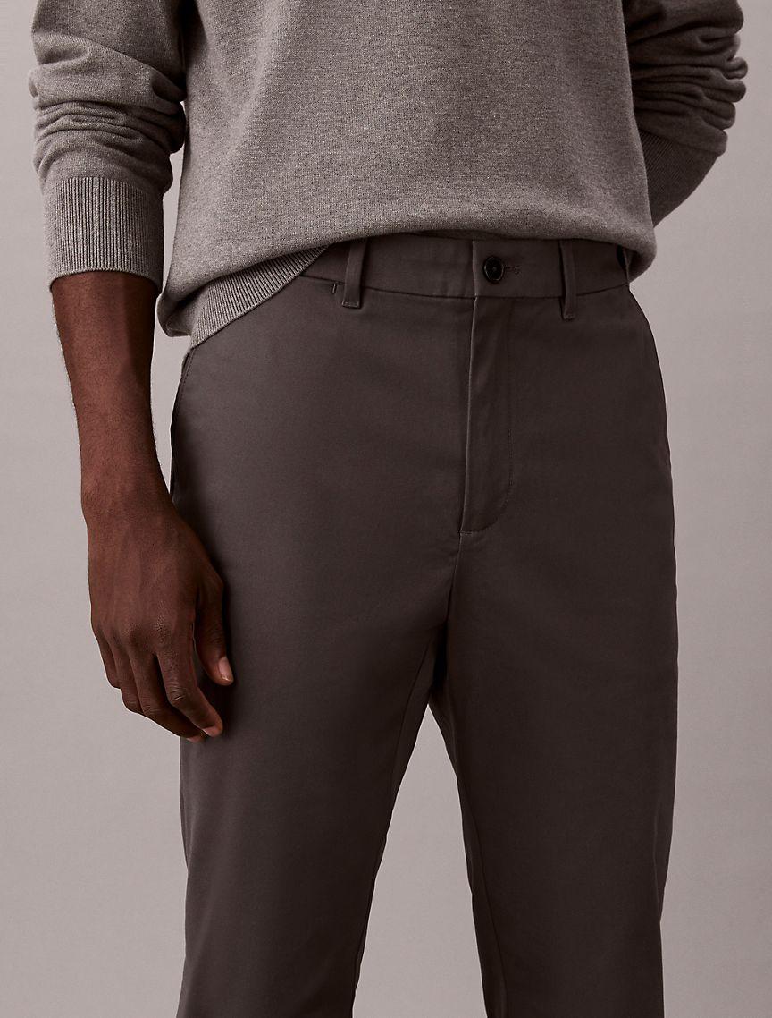 Cotton Sateen Slim Chino Pants Product Image