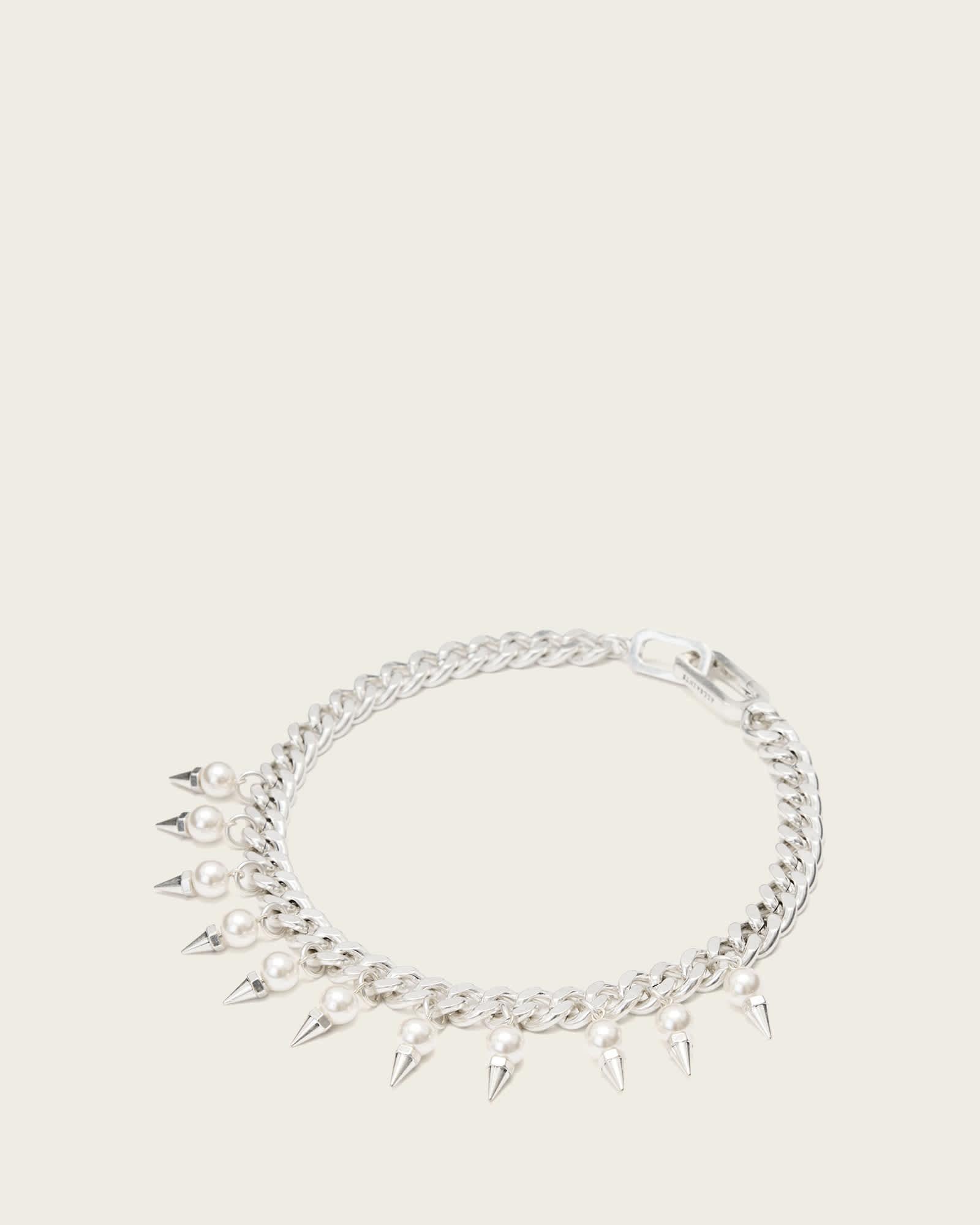 Hex Hoop Earring WARM SILVER | ALLSAINTS US Product Image