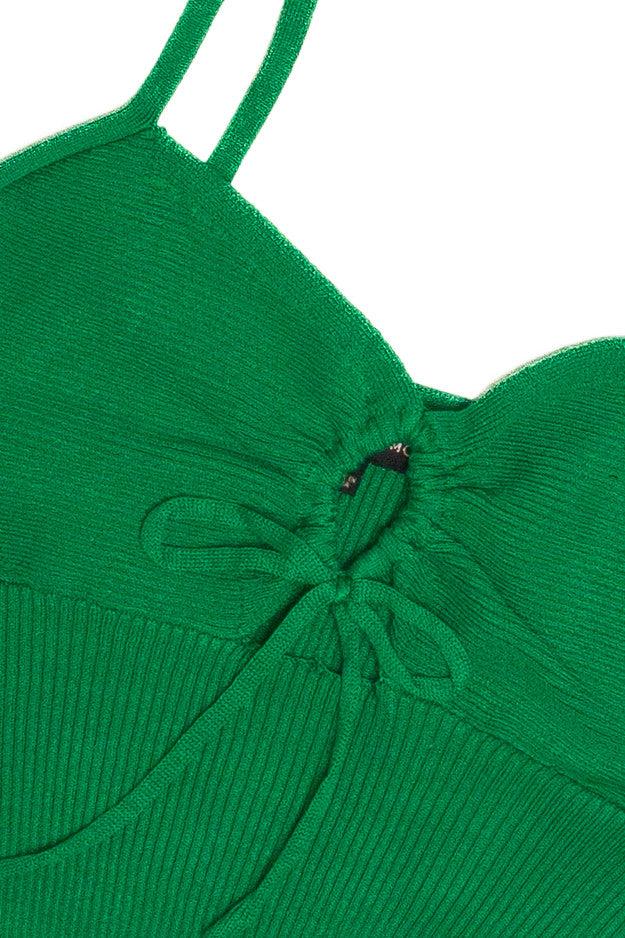 Green Knit Hanky Hem Cami Product Image