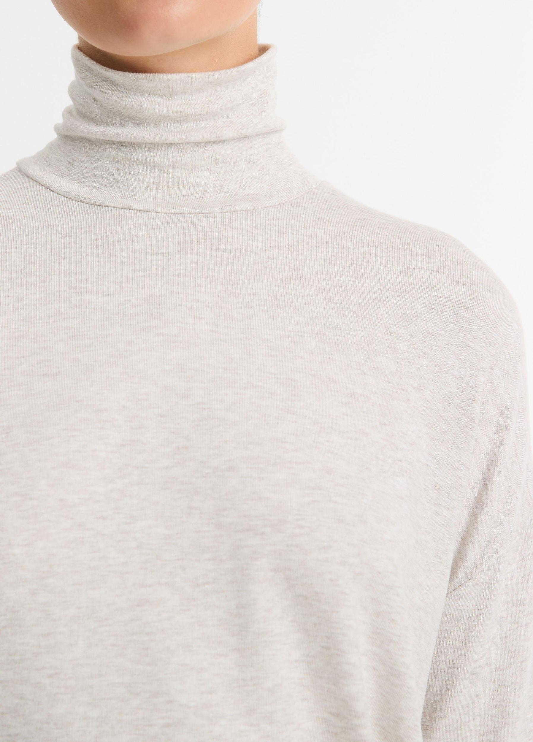 Relaxed Long-Sleeve Turtleneck Top Product Image