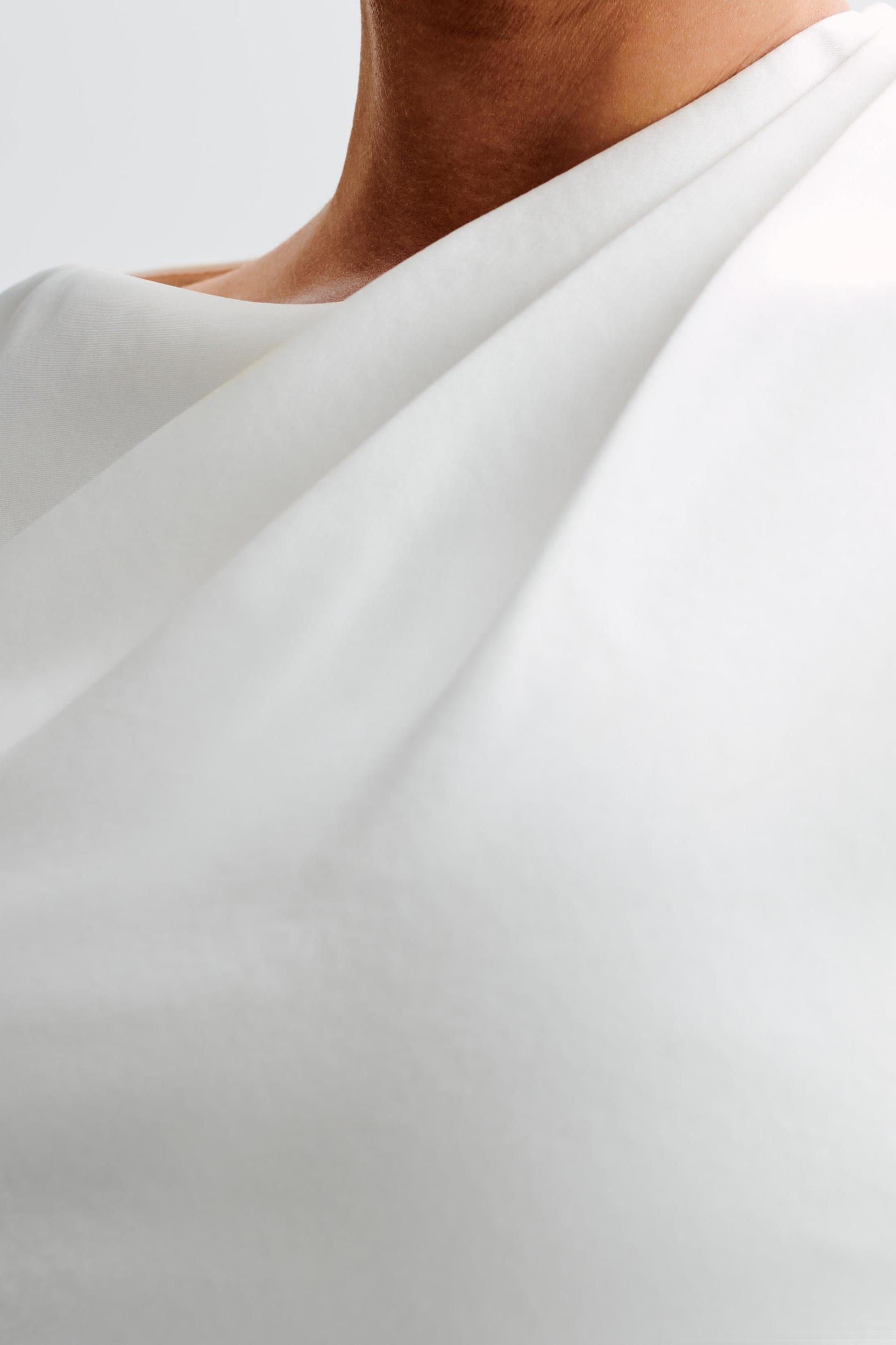 Granger Satin Structured Mini Dress - White Product Image