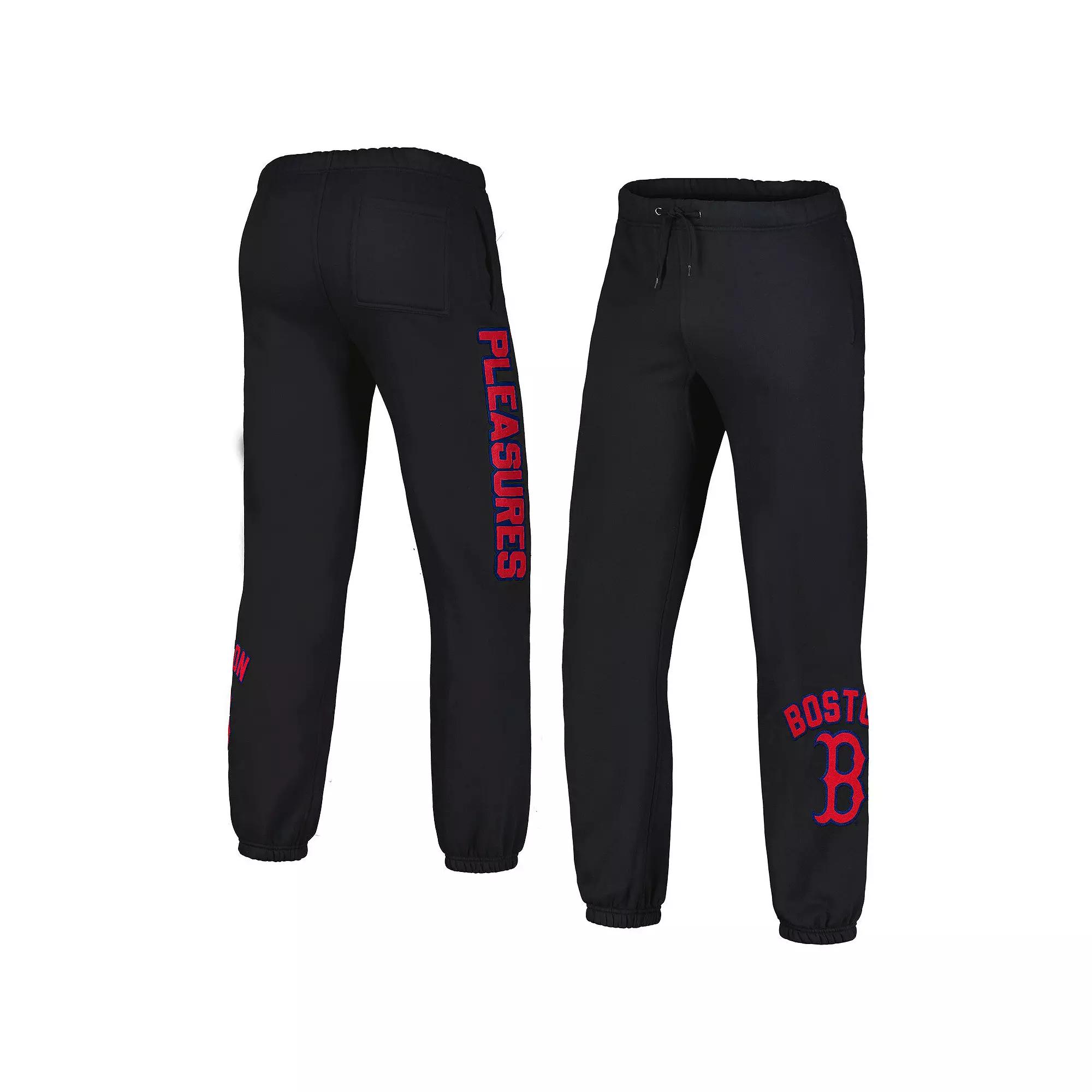 Men's PLEASURES Black Boston Red Sox Opening Day Sweatpants,  Product Image