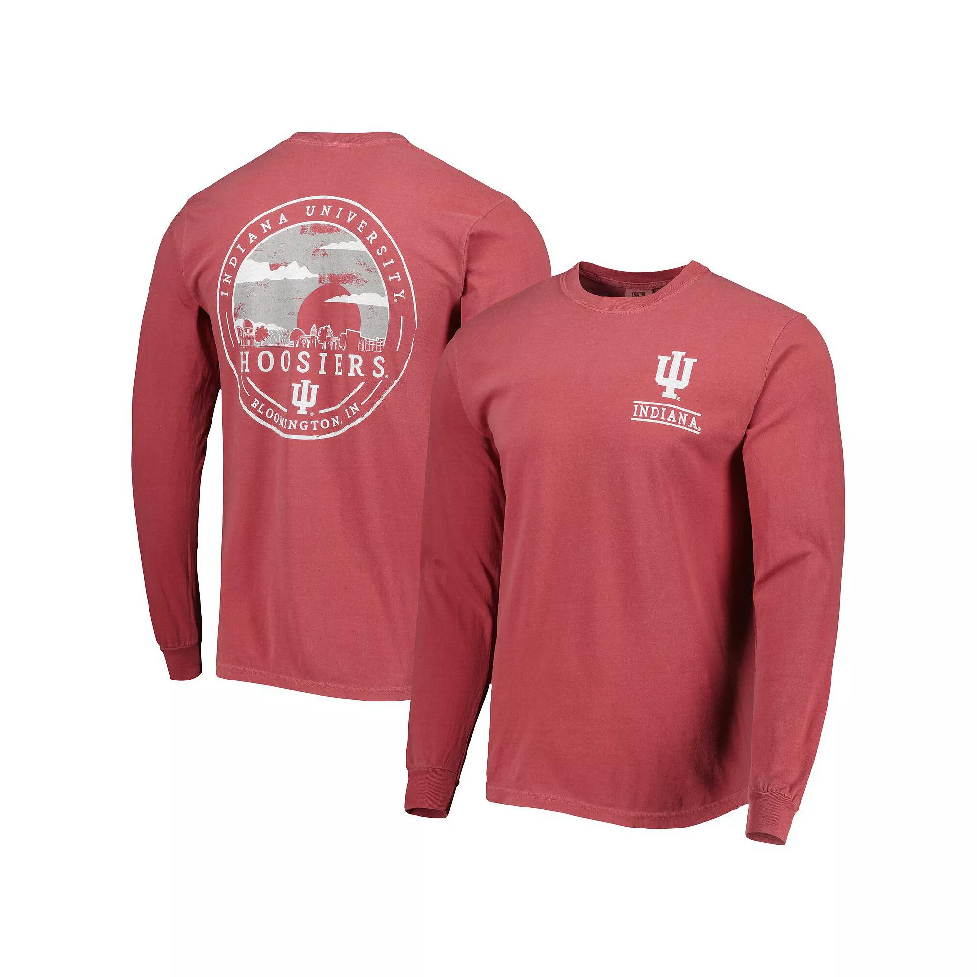 Men's Crimson Indiana Hoosiers Circle Campus Scene Long Sleeve T-Shirt, Size: Large, Red Product Image