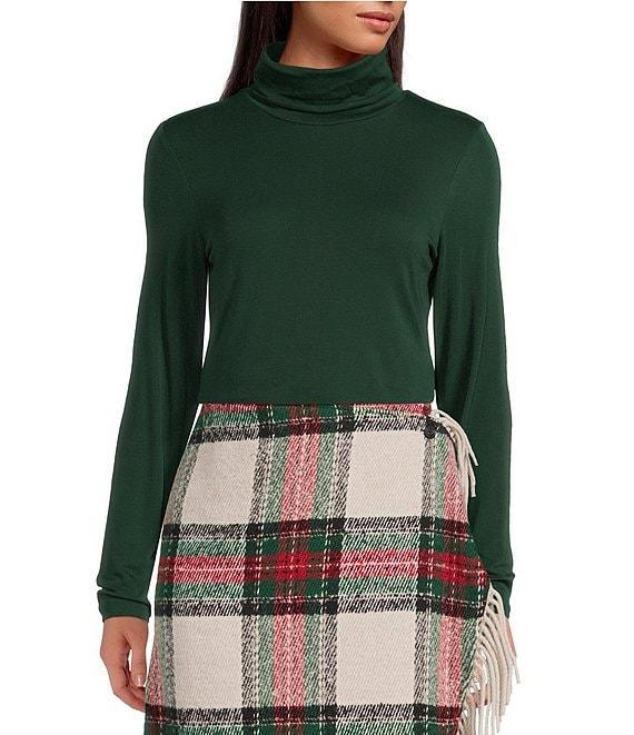 Every Stretch Knit Turtleneck Long Sleeve Tee Shirt Product Image