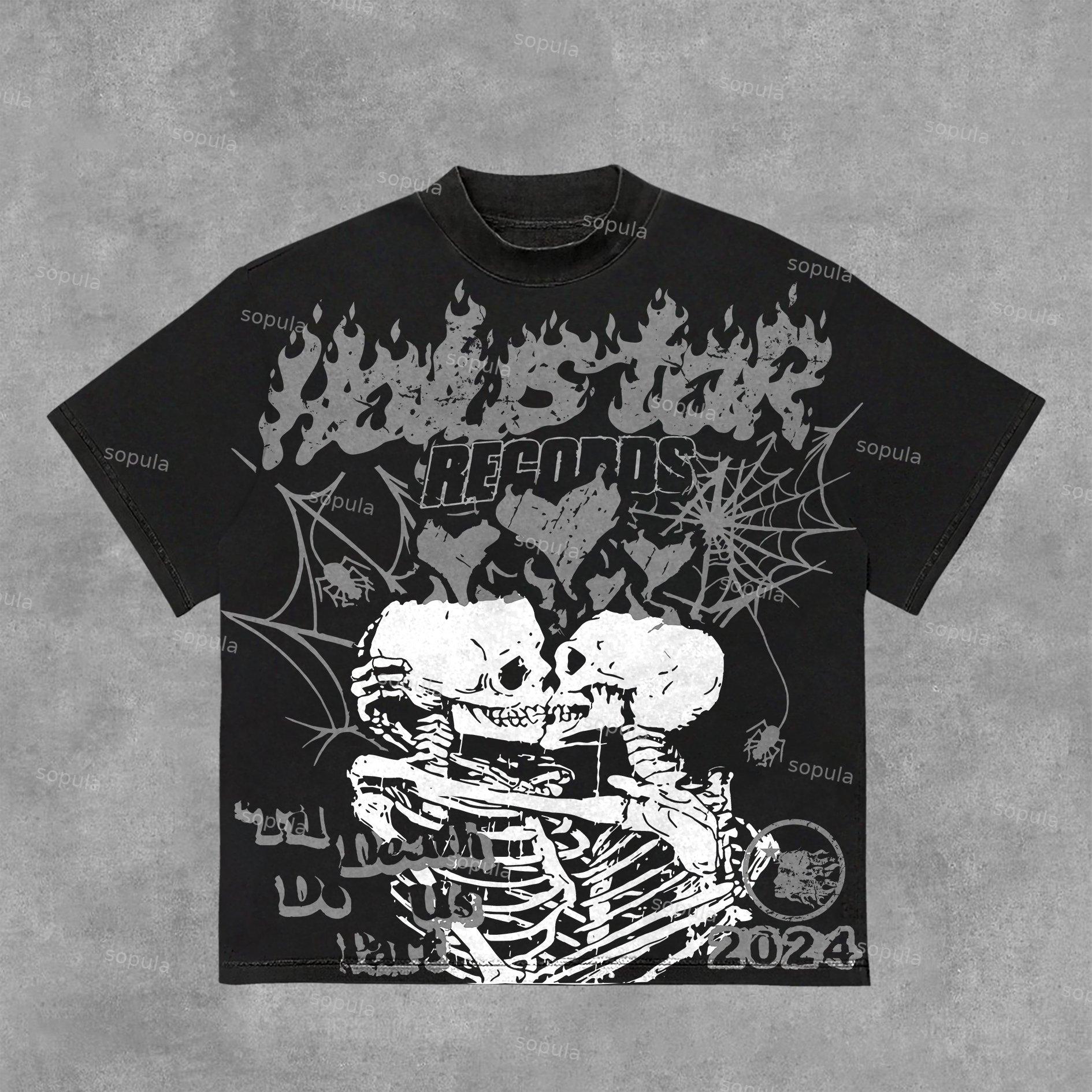 Sopula Studio Til Death Do Us Part Skull Graphic T-Shirt Product Image