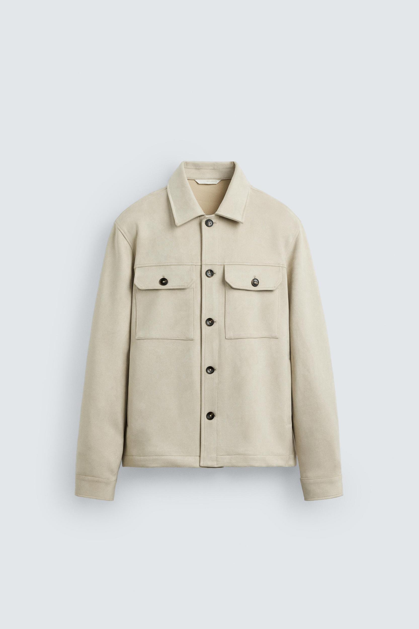 FAUX SUEDE OVERSHIRT Product Image