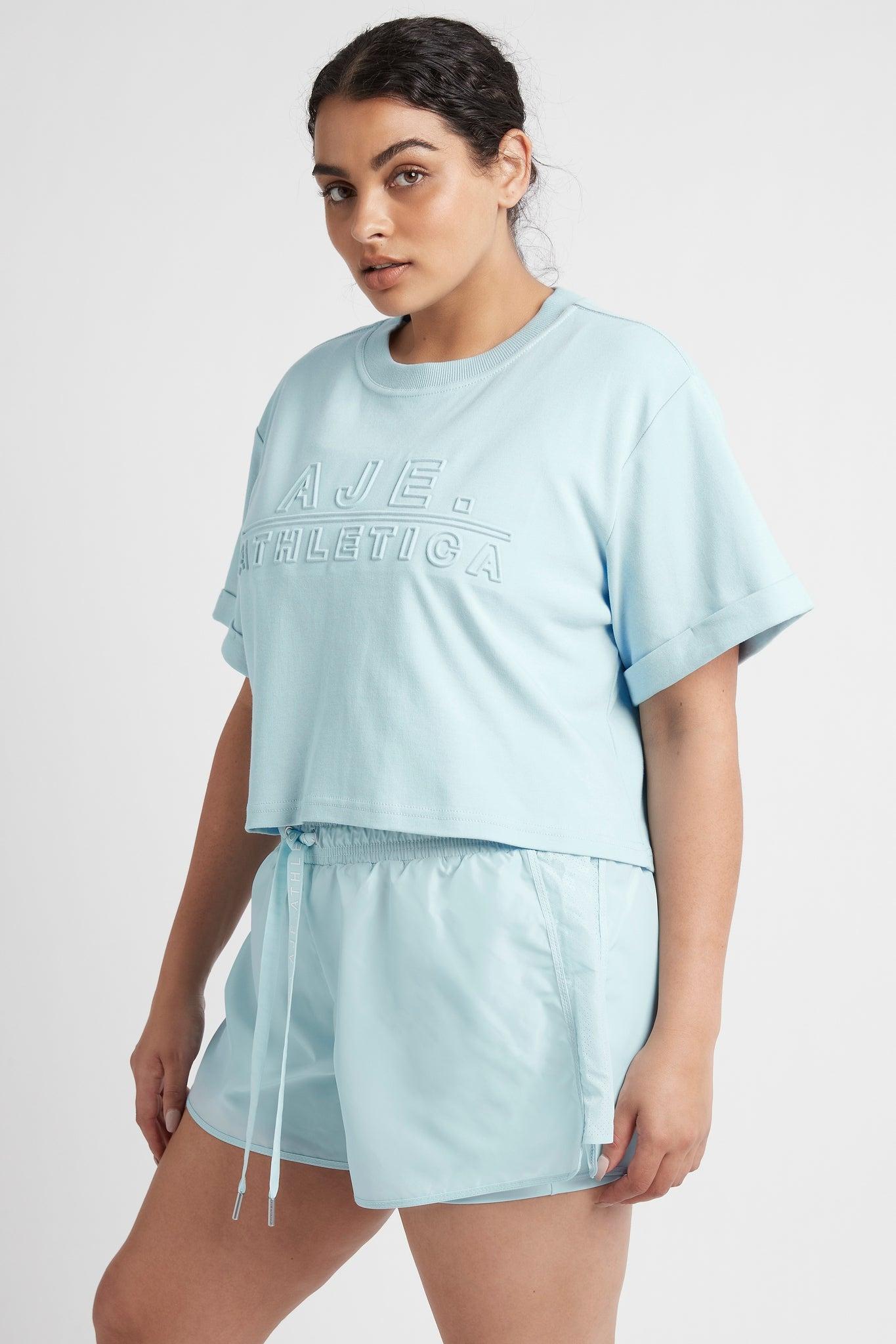 Cropped Embossed Classic Logo T-Shirt 105 Product Image