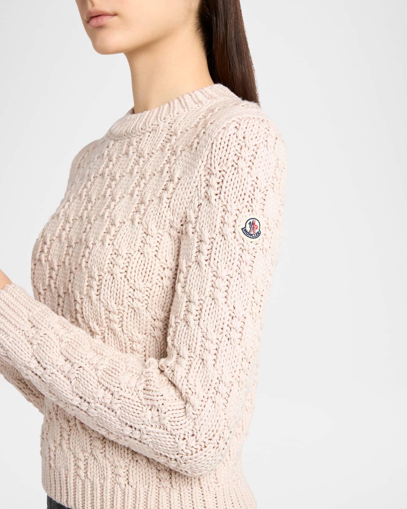 Crewneck Cable-Knit Sweater Product Image