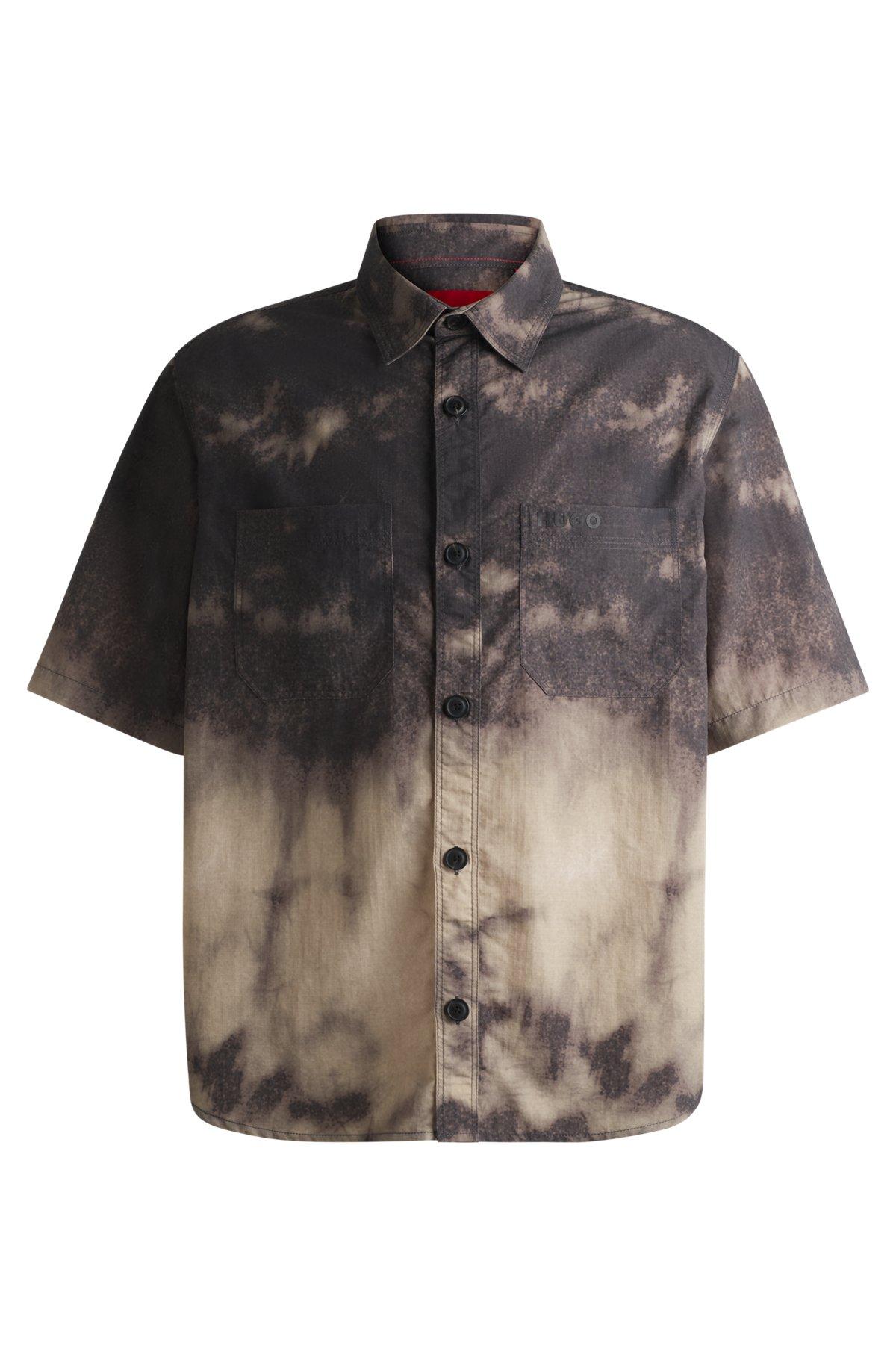 Oversize-fit shirt with tie-dye print Product Image