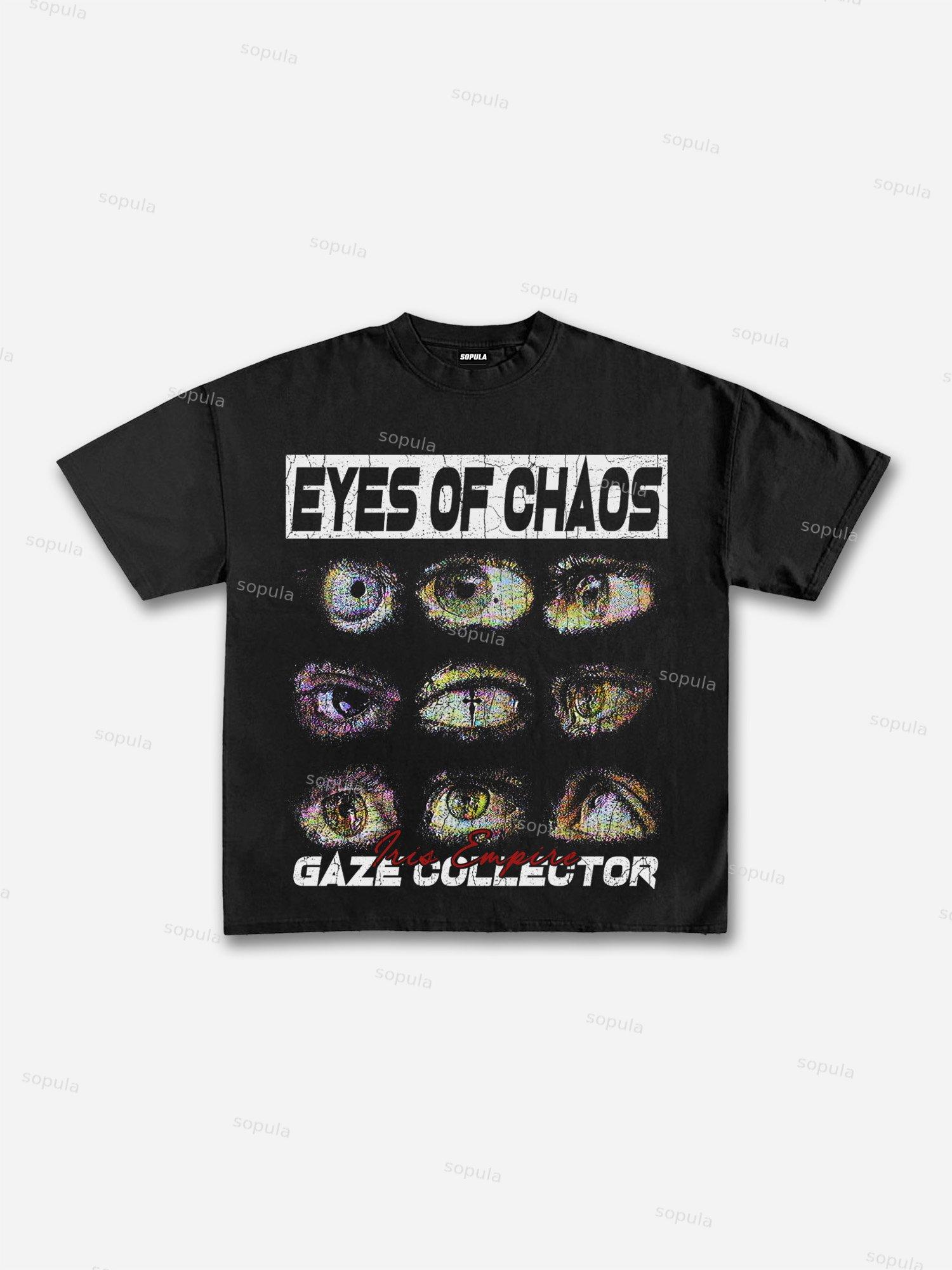 Eyes Of Chaos Graphic Cotton T-shirt Product Image