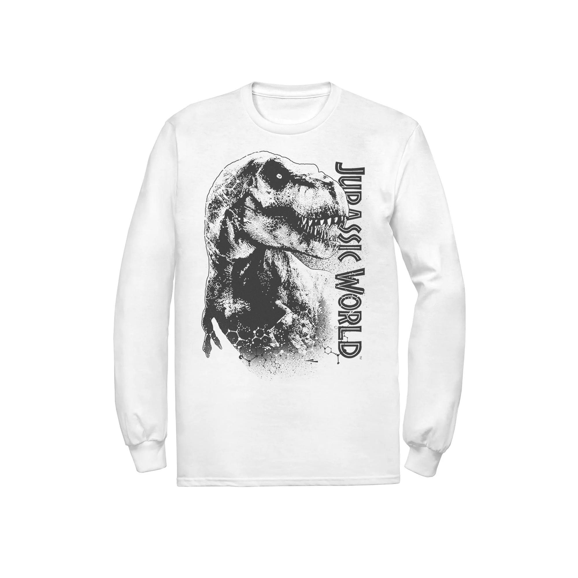 Men's Jurassic World T-Rex Close-Up Portrait Long Sleeve Graphic Tee,  Product Image