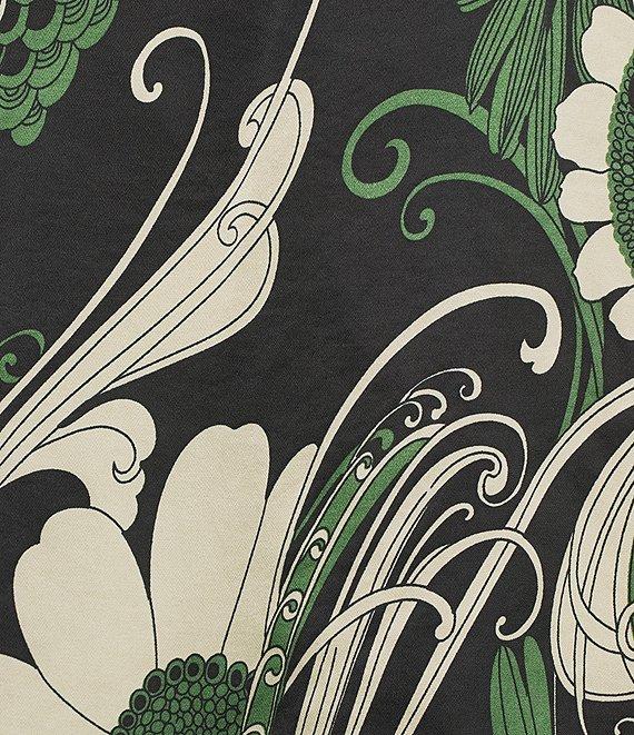 Bryn Walker Plus Size Coordinating Lucinda Giardino Viscose Satin Round Neck 3/4 Sleeve Shirt Product Image