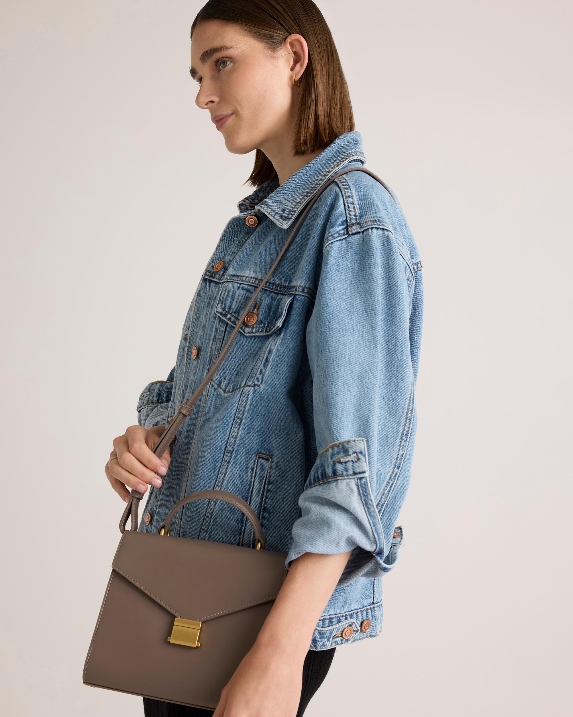 Quince | Women's Italian Leather Top Handle Crossbody Satchel Product Image