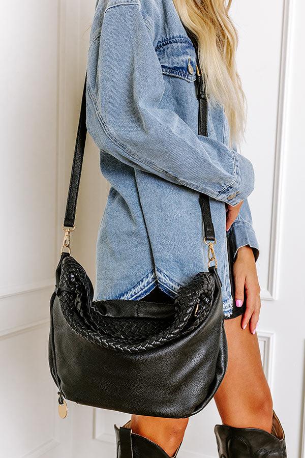 Luxe Lifestyle Faux Leather Tote In Black Product Image