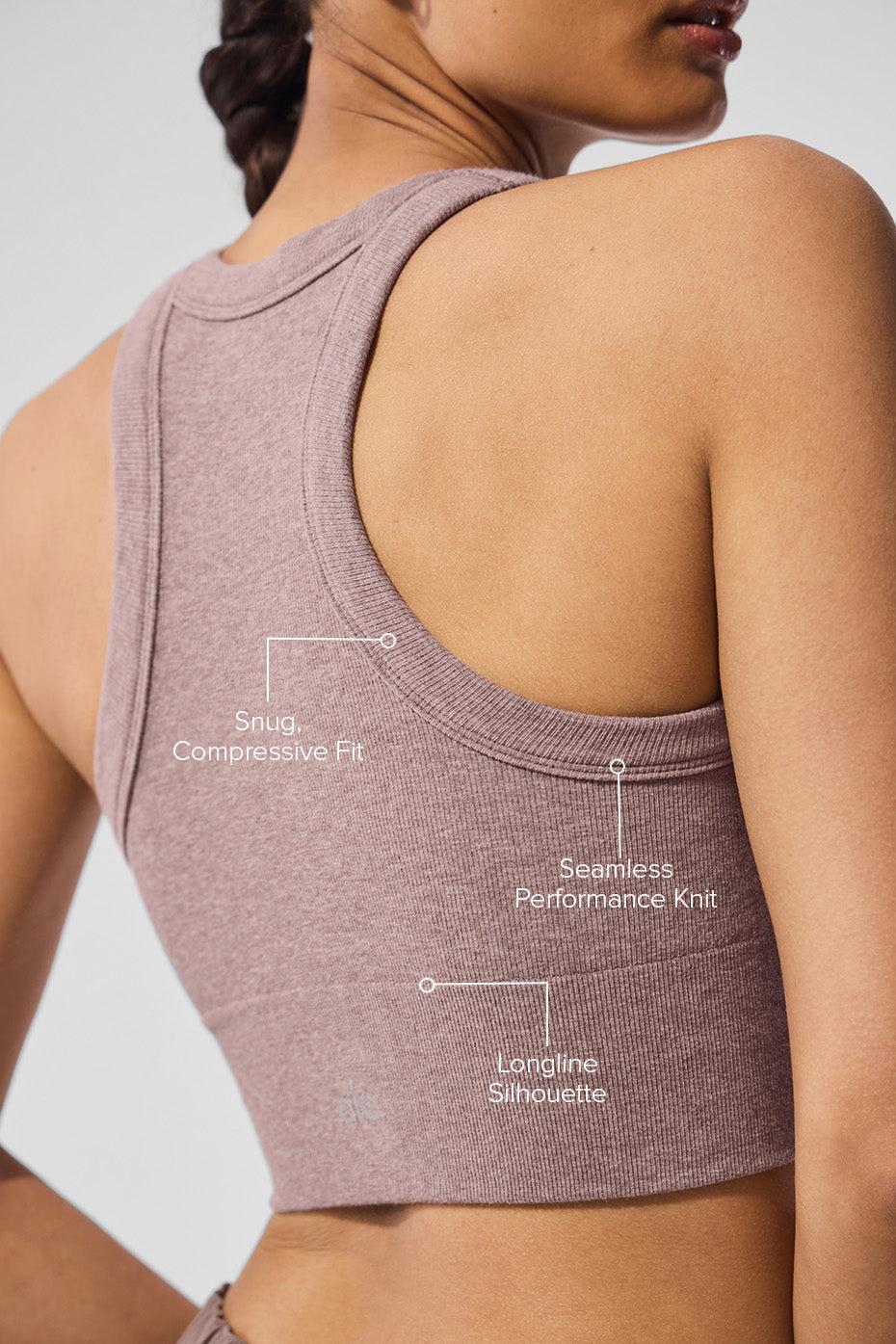 Seamless Delight High Neck Bra - Mushroom Heather Product Image