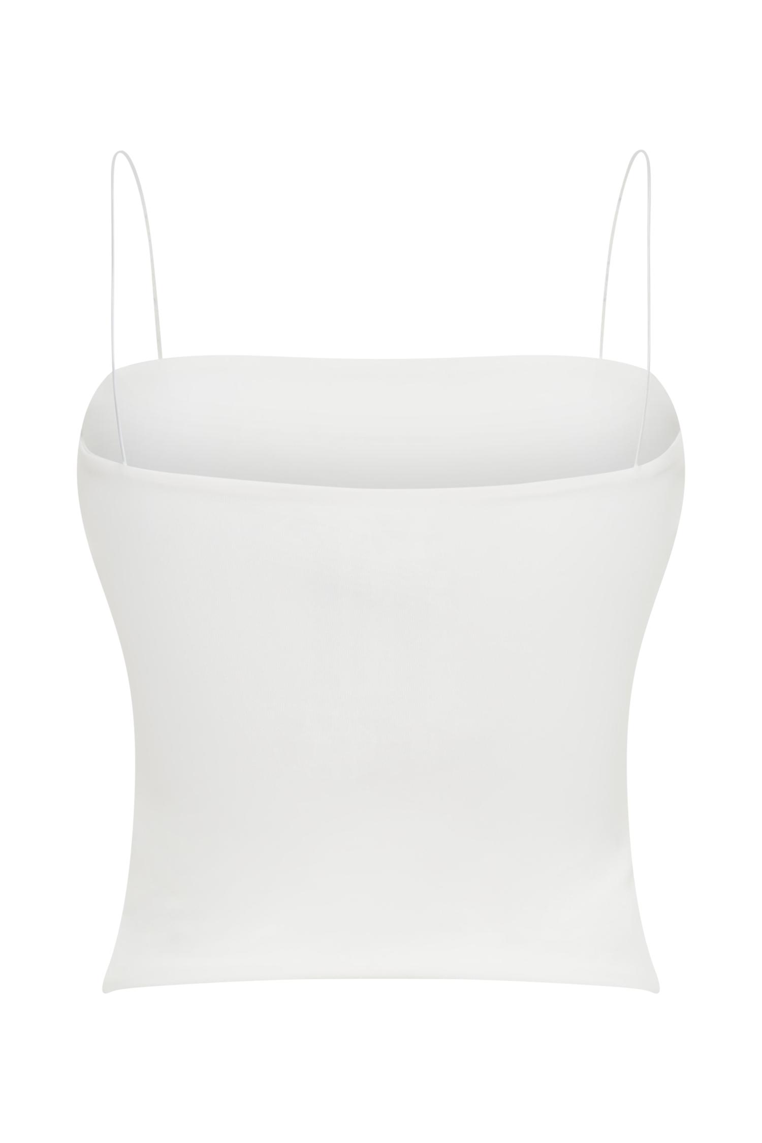 Arya Longline Spaghetti Strap Top - White Product Image