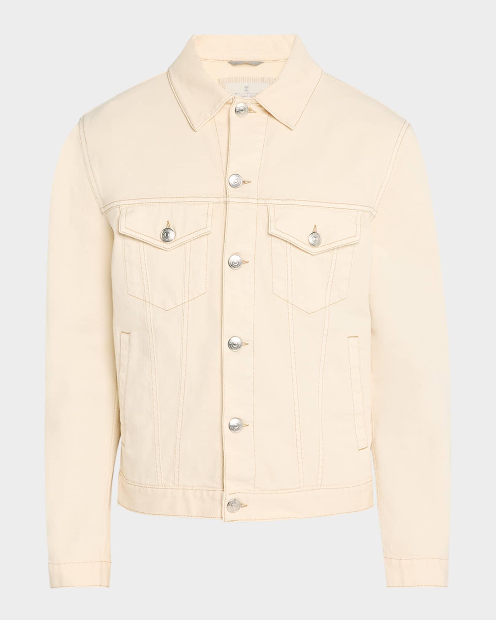 Men's Dyed Denim Trucker Jacket Product Image