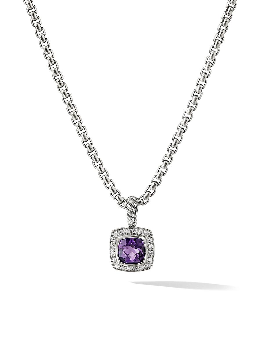 Womens Petite Albion Pendant Necklace in Sterling Silver Product Image