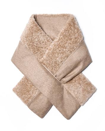 Cashmere Blend and Shearling pull thru Scarf Product Image