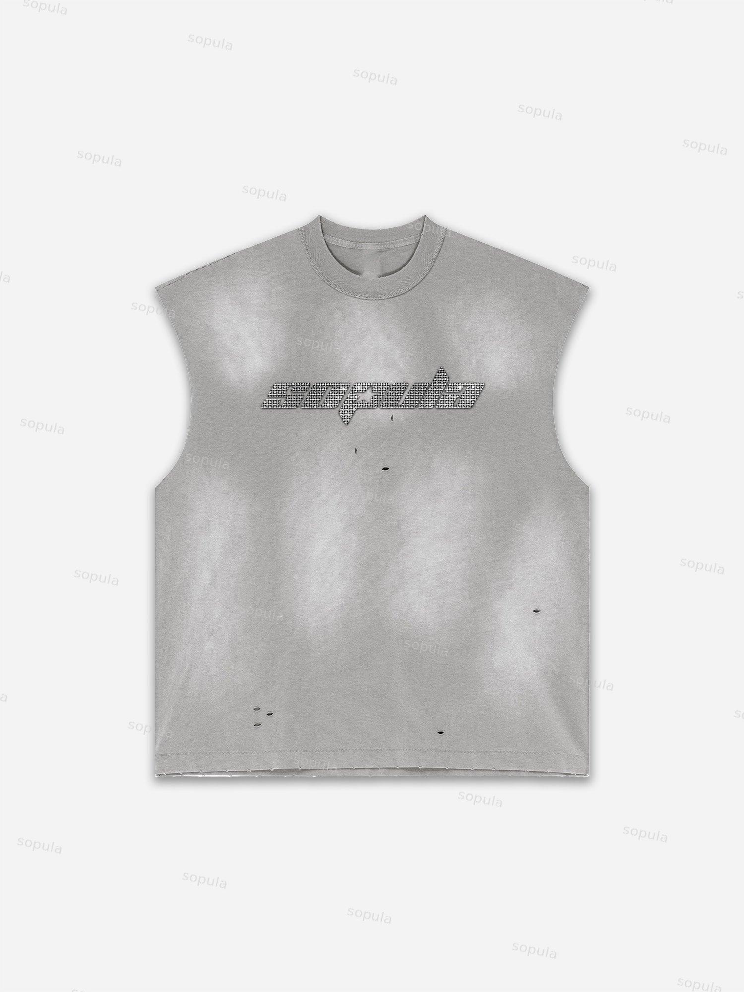 Fly By Choice Print Distressed Tank Top Product Image