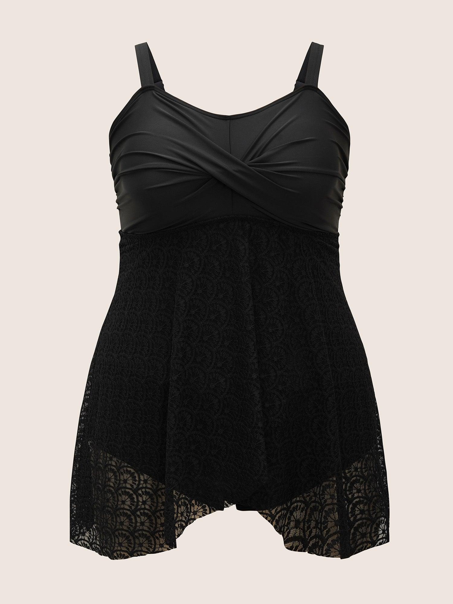 Crochet Lace Mesh Twist Swim Dress Female Product Image