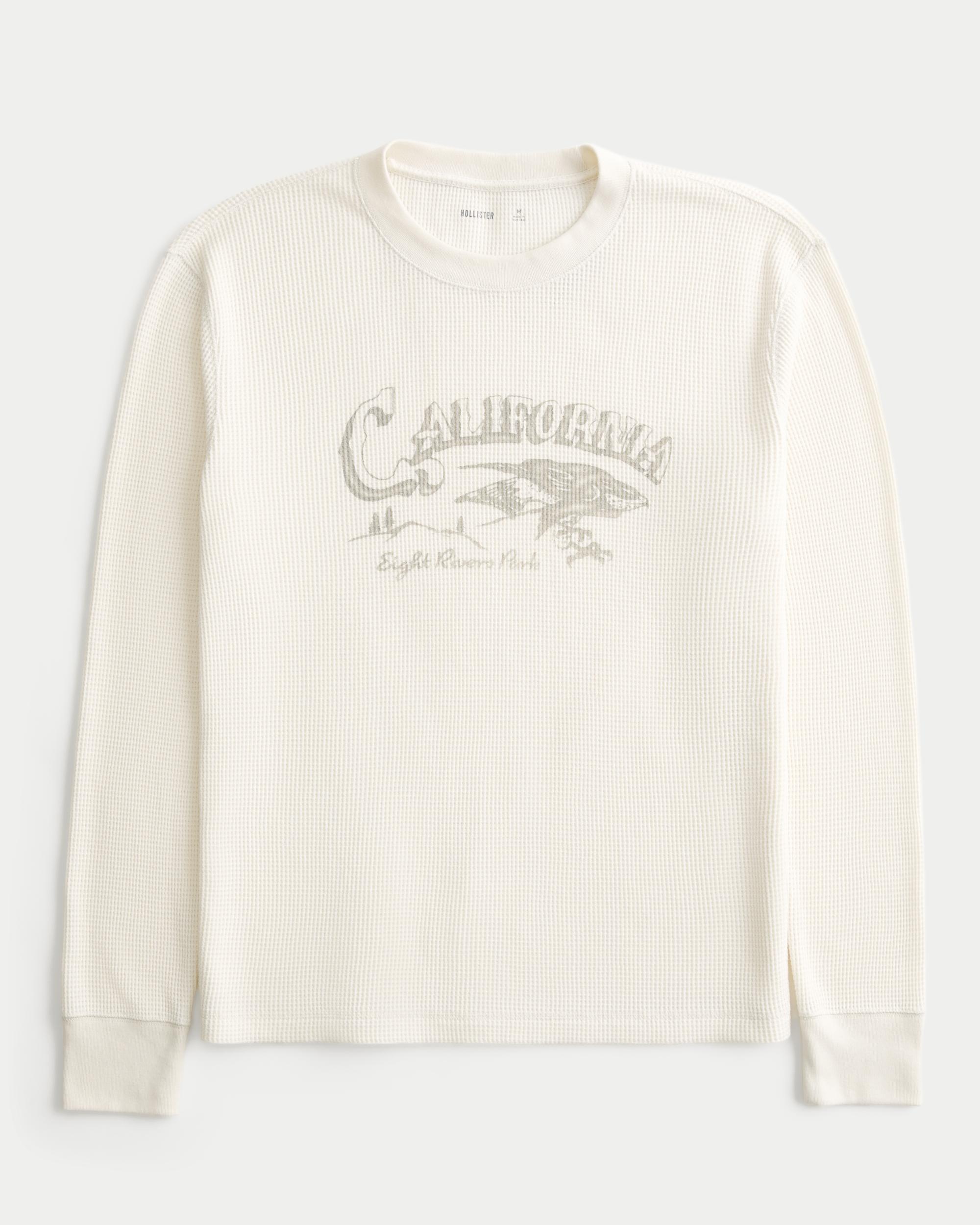 Long-Sleeve Waffle Michigan Graphic Tee Product Image