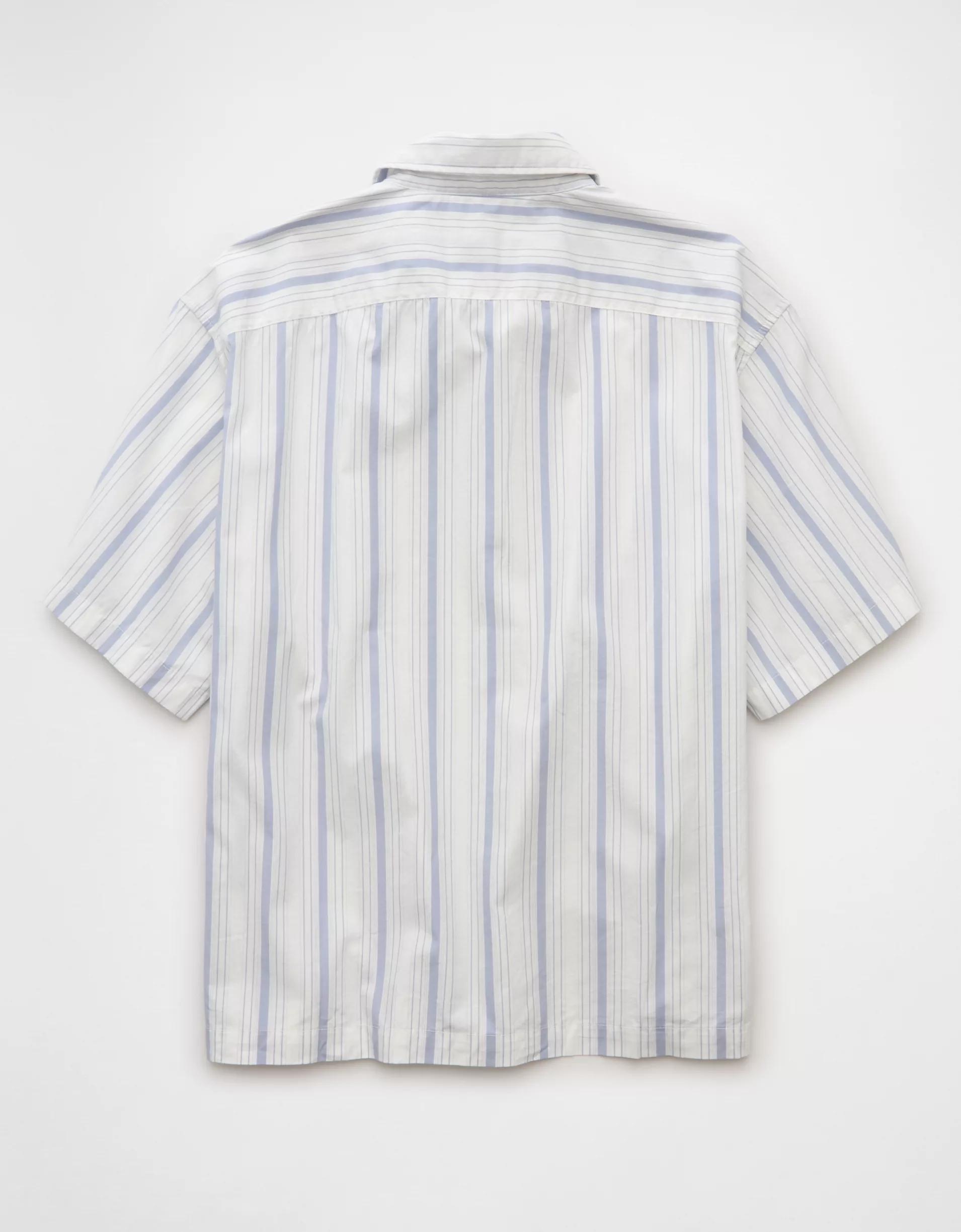 AE Poolside Poplin Striped Button-Up Shirt Product Image