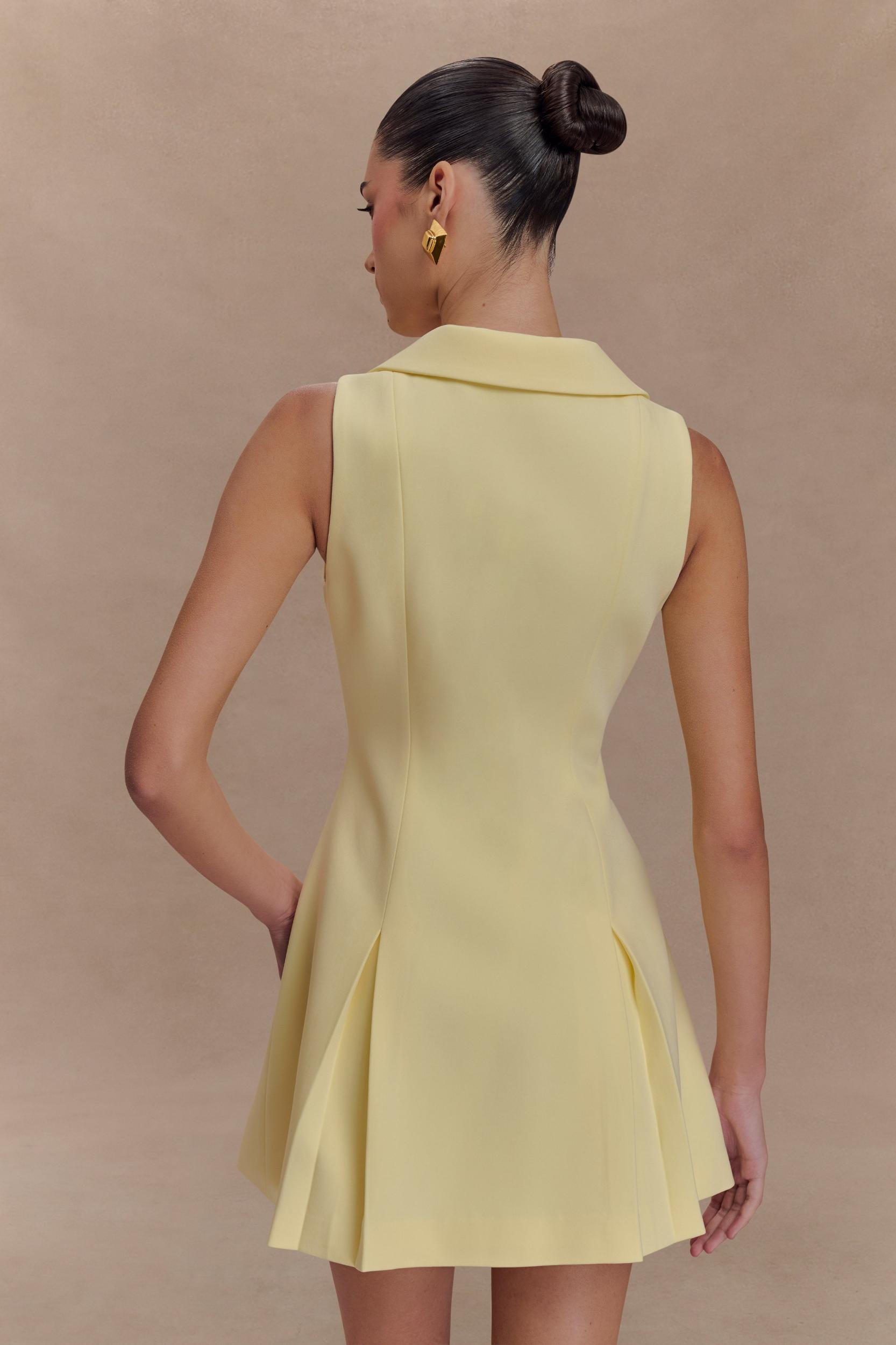 Oli Sleeveless Mini Dress - Lemon Product Image