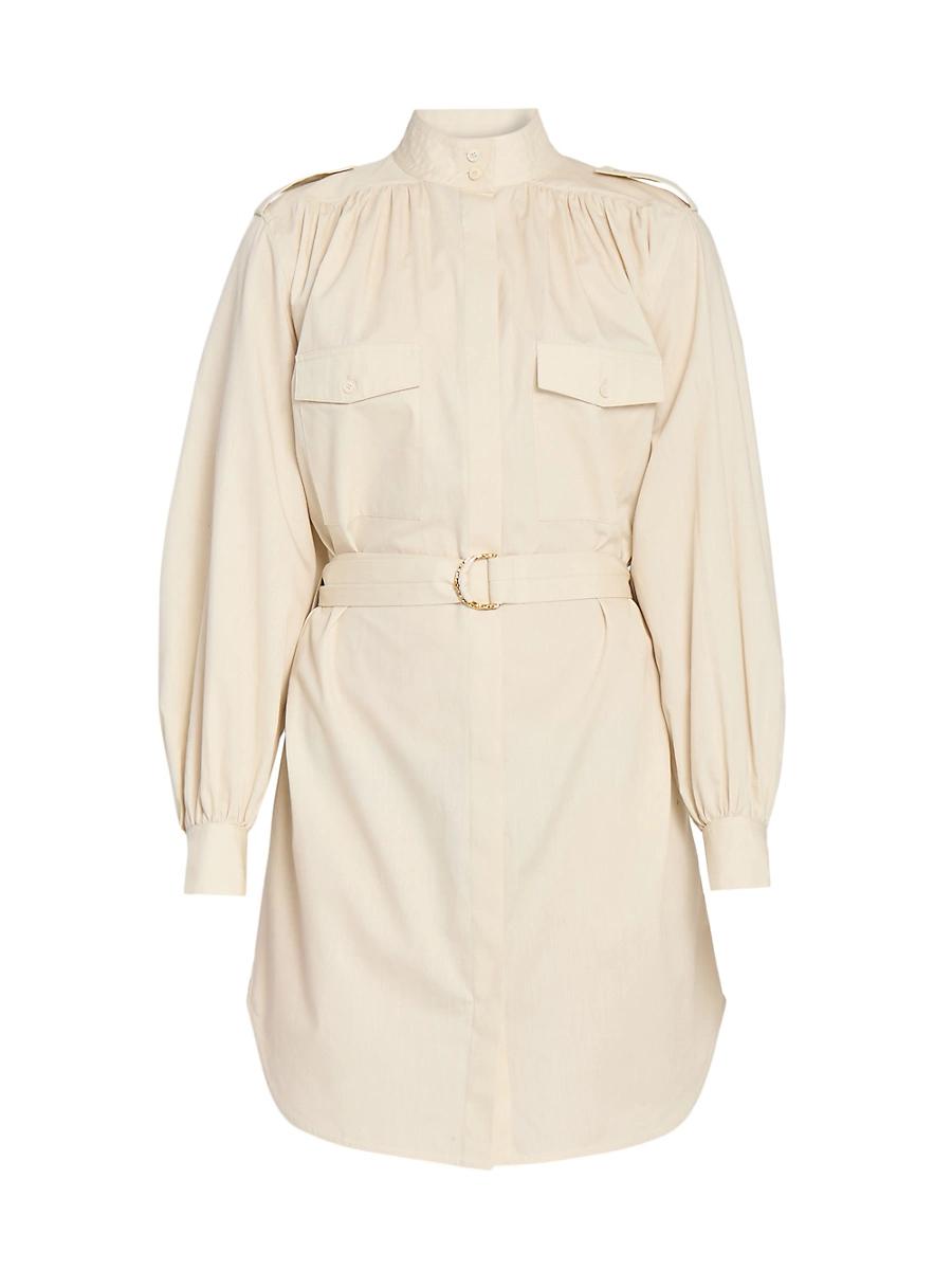 Womens Belted Cotton Minidress Product Image