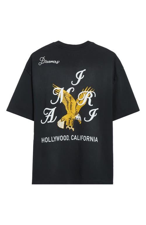 Black 'AMIRI' Eagle Oversized T-shirt Product Image