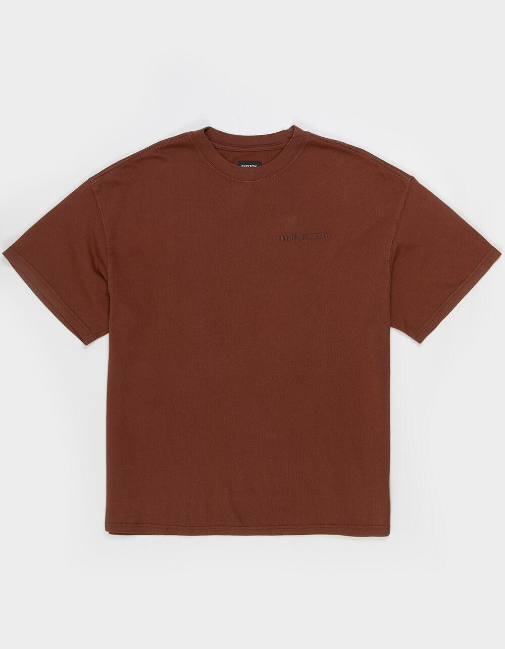 BRIXTON Quality Goods Mens Relaxed Knit Shirt - BROWN Product Image