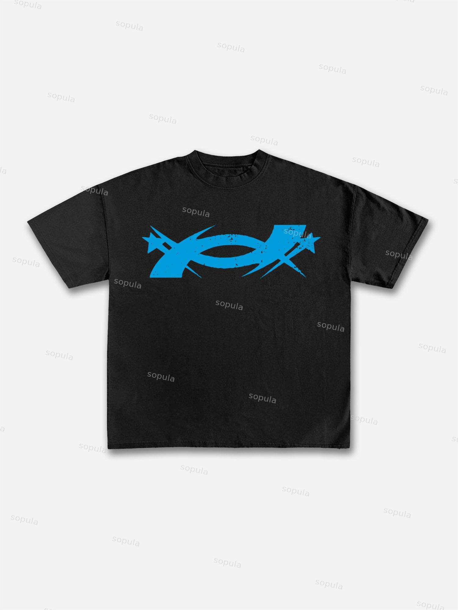 Sopula Street Balaclava Graphic Print Cotton T-shirt Product Image