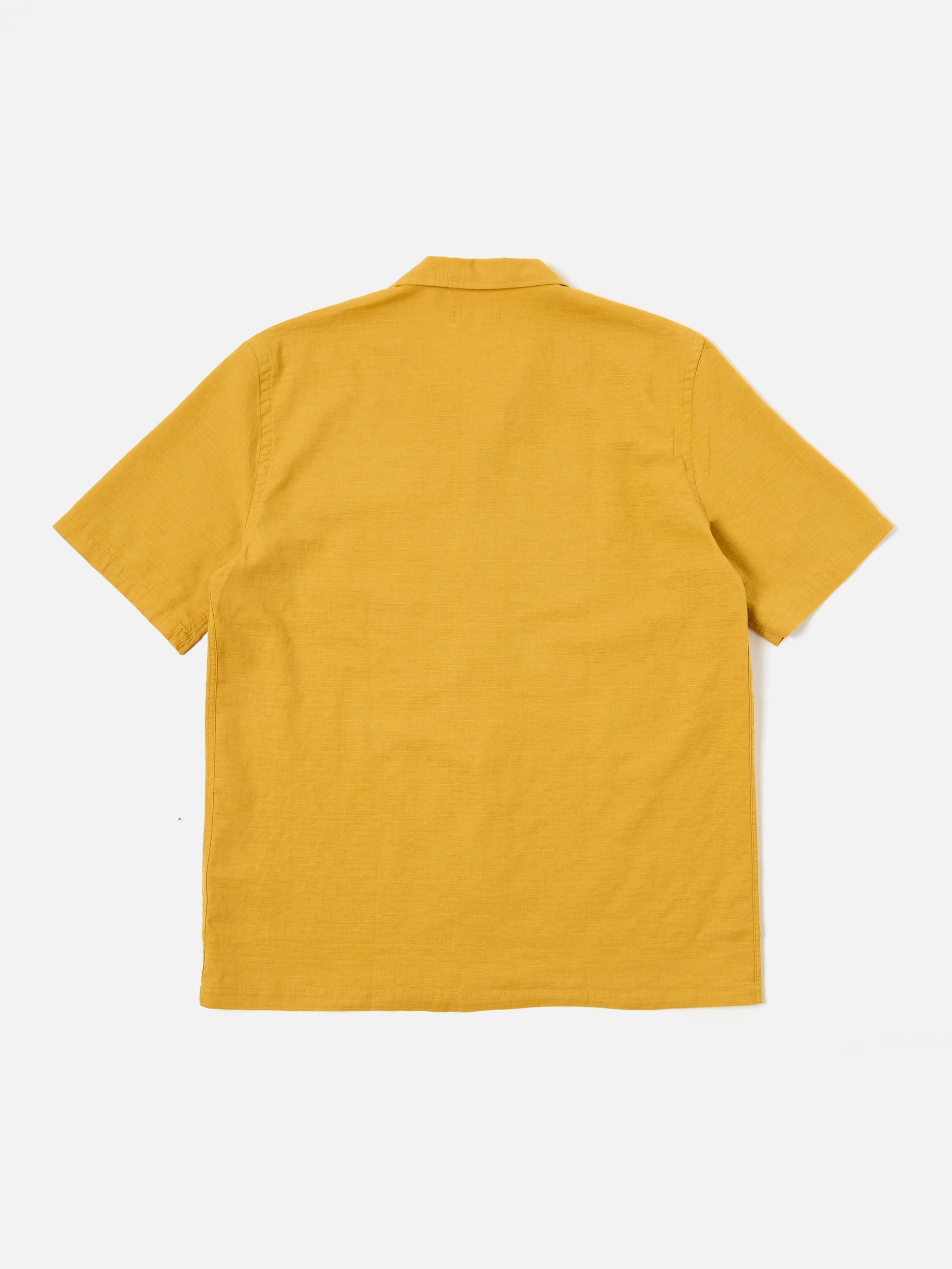 Universal Works Road Shirt in Mustard Kamura Cotton Product Image