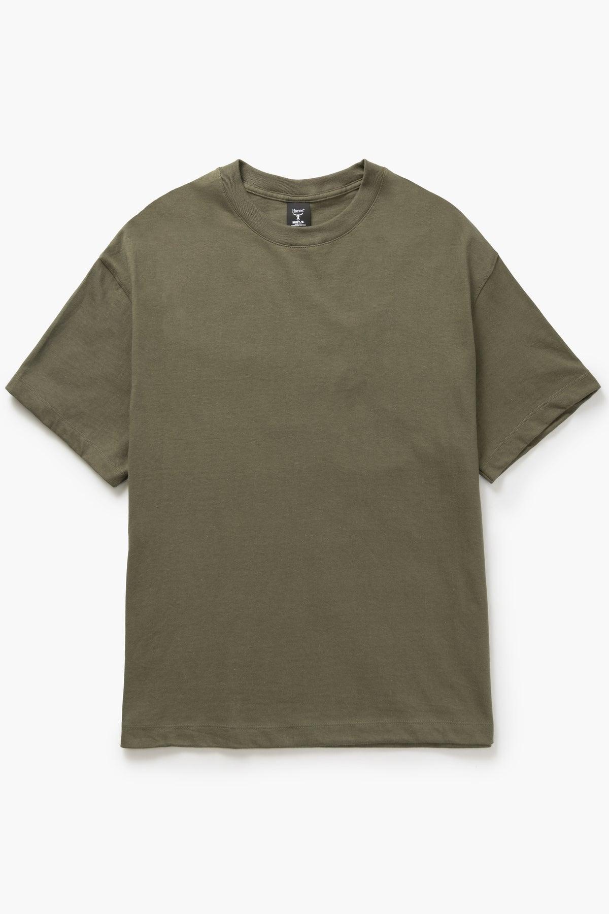 Hanes - Oversized Beefy-T 6oz T-Shirt - Fatigue Green Product Image