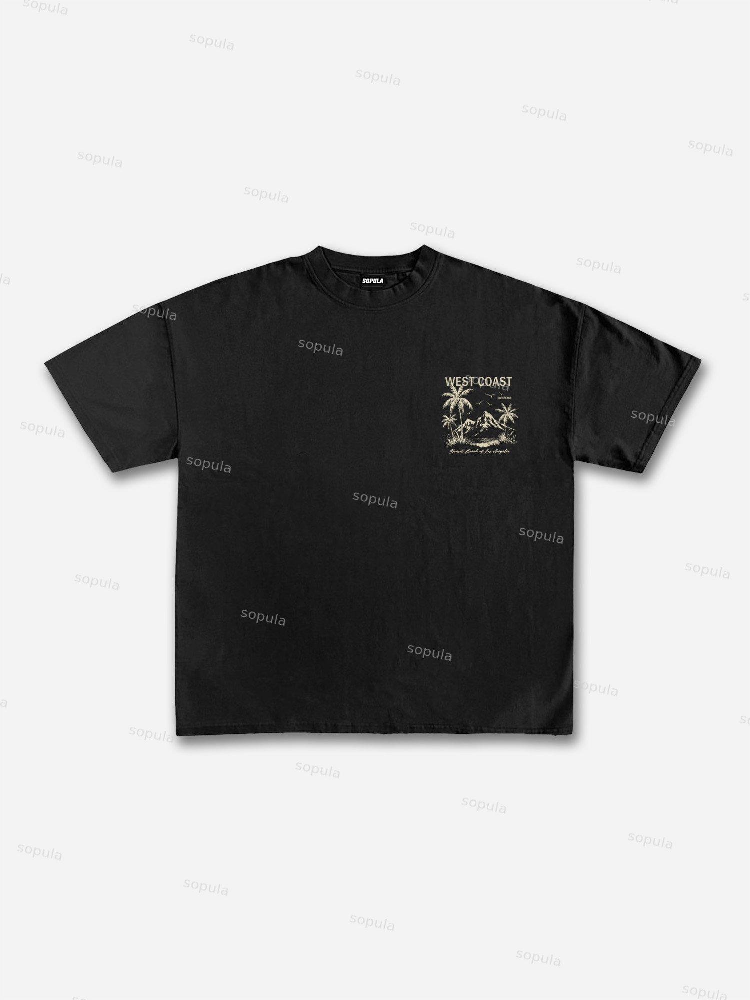 Vintage Texas And Longhorn Graphic Cotton T-shirt Product Image