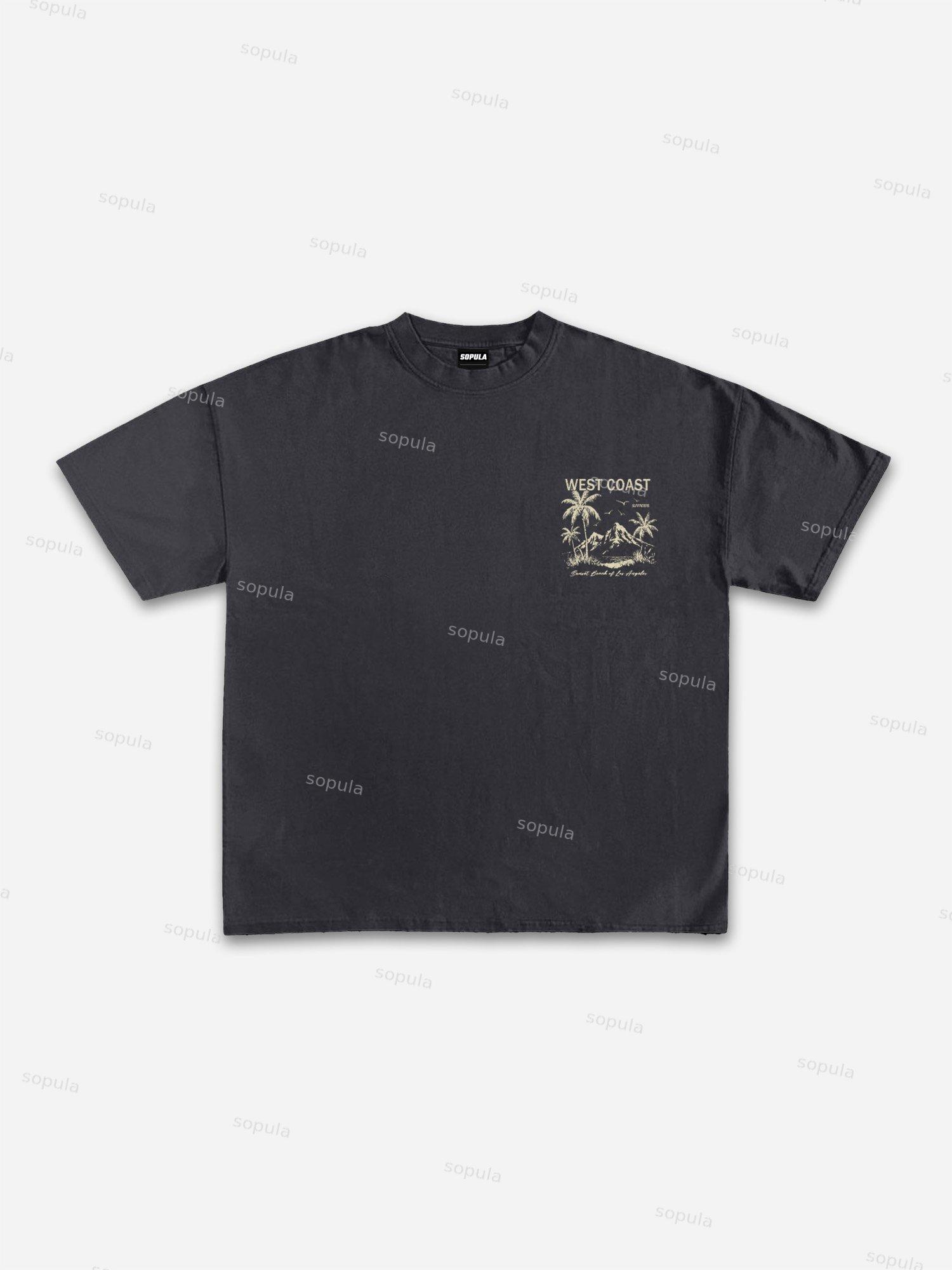 Vintage Texas And Longhorn Graphic Cotton T-shirt Product Image